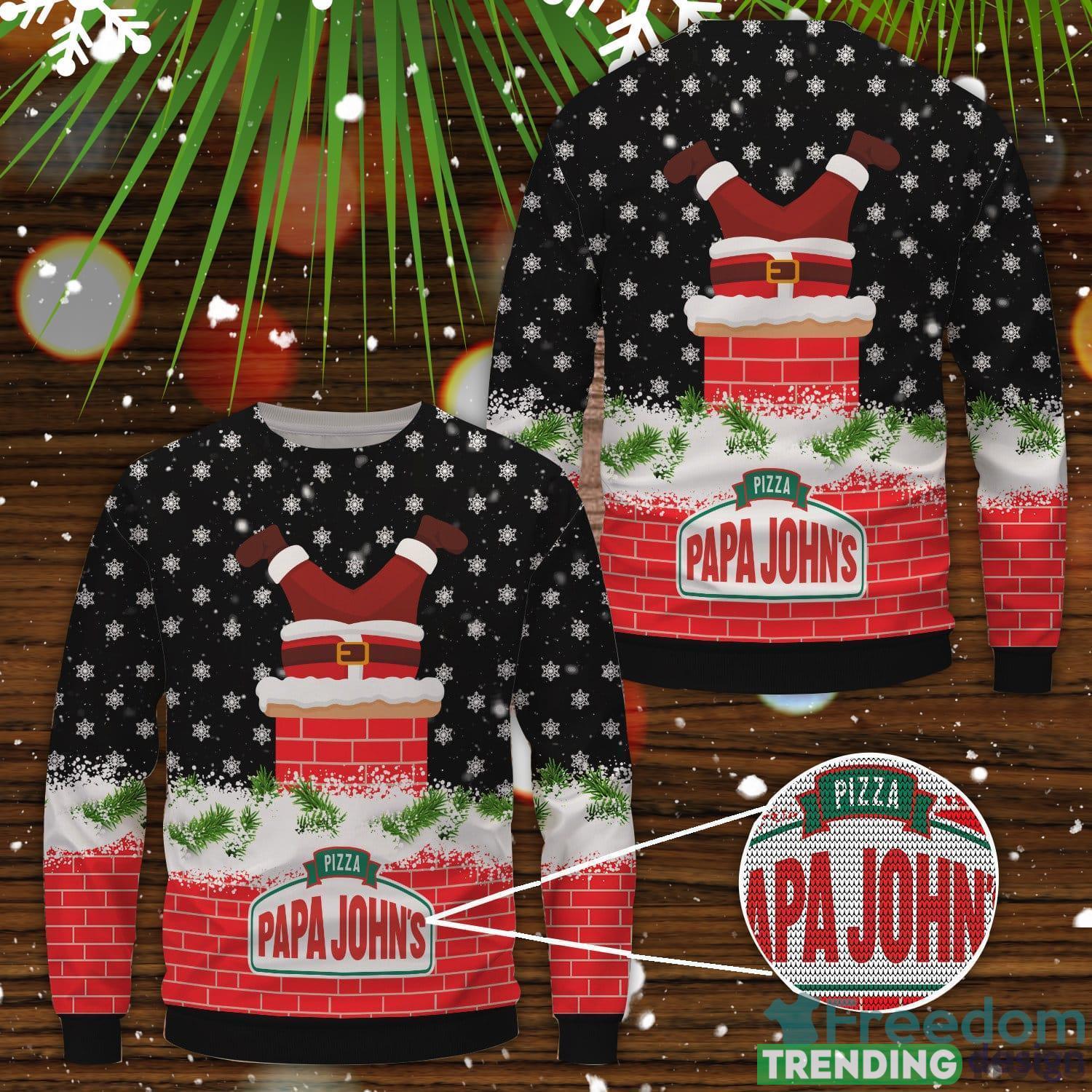 Papa John's Pizza Sweater Christmas Sweater Product Photo 1 Papa John's Pizza Sweater Christmas Sweater Product Photo 1
