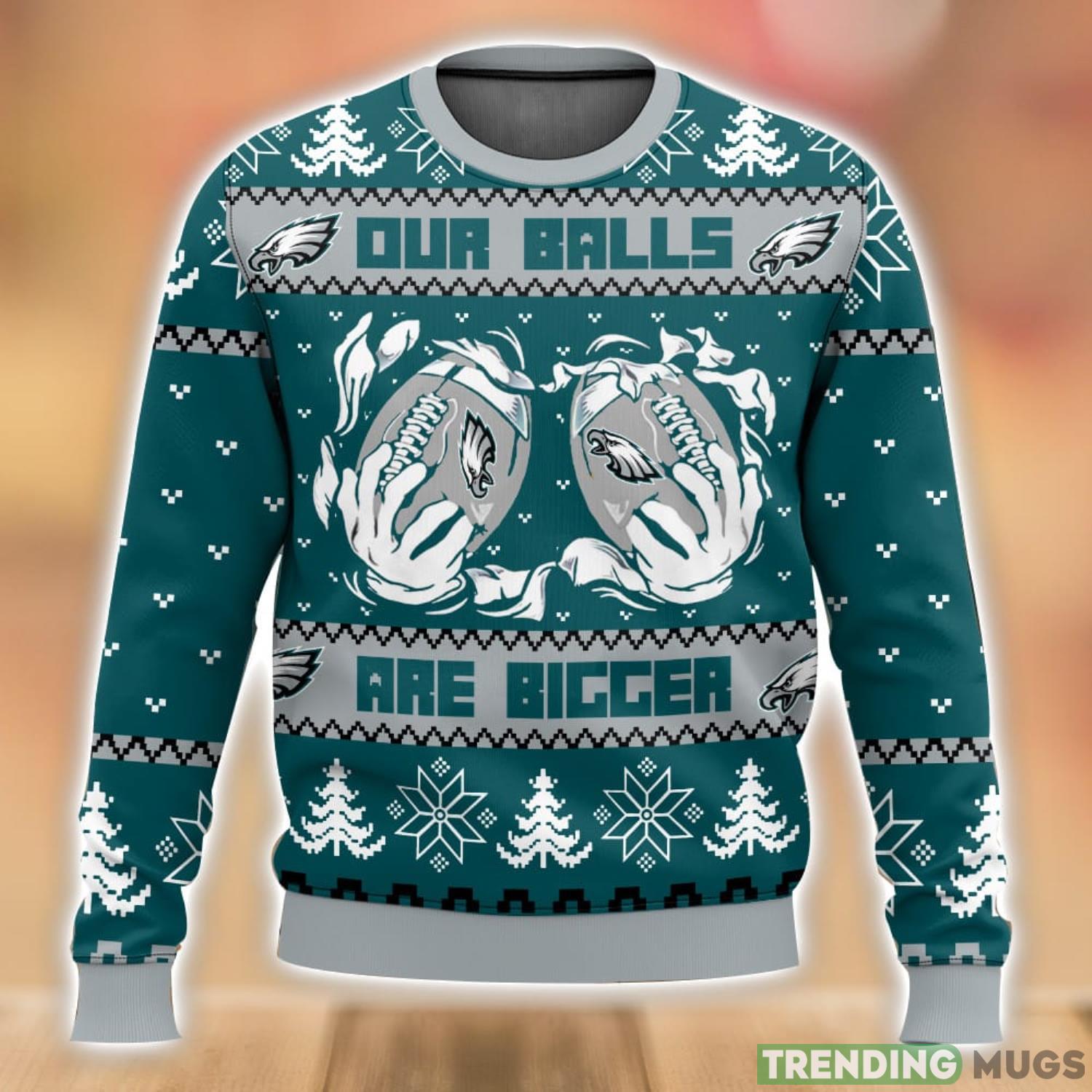 Philadelphia Eagles Ball Ugly Sweater 3D Printed Men And Women Christmas Gift Product Photo 1 Philadelphia Eagles Ball Ugly Sweater 3D Printed Men And Women Christmas Gift Product Photo 1