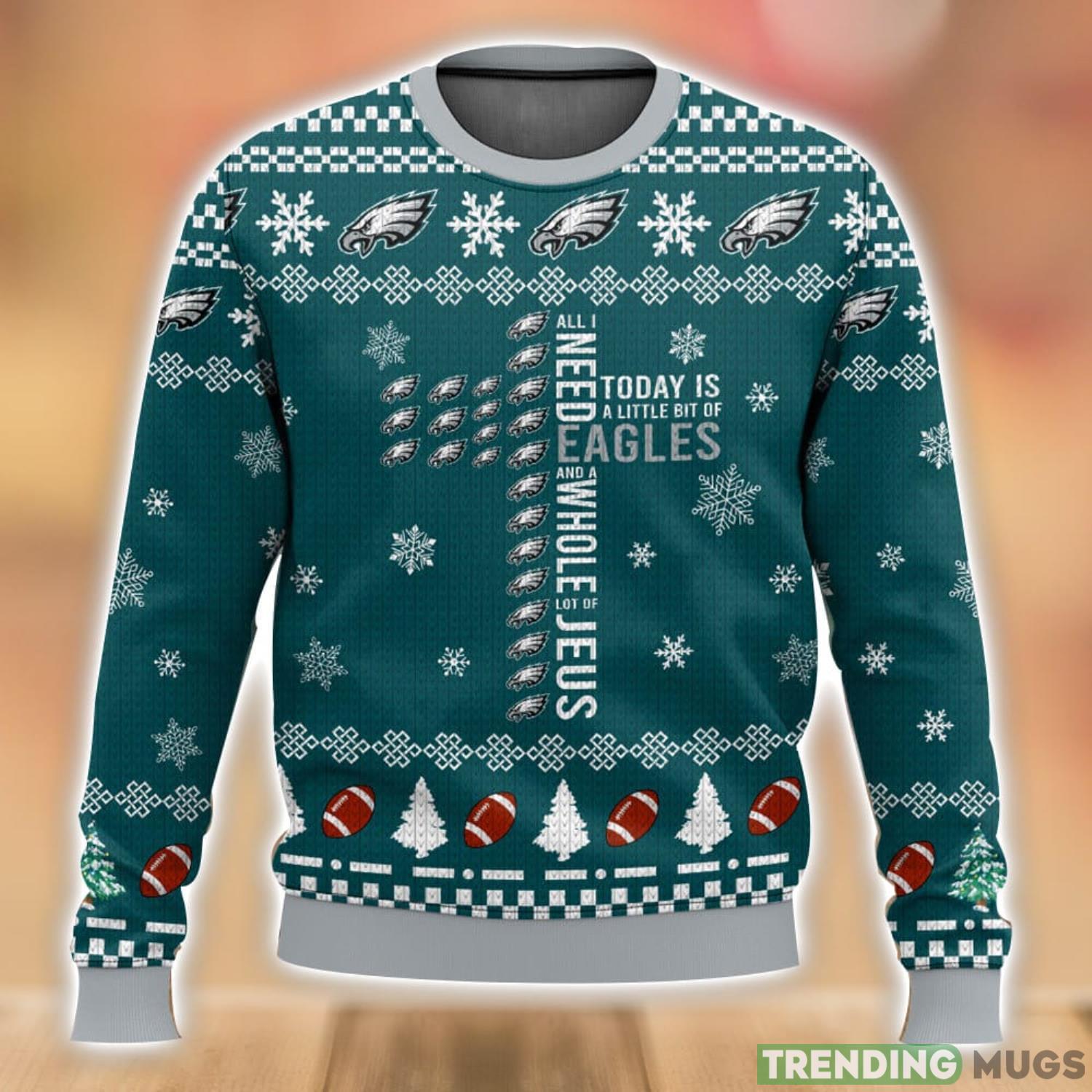 Philadelphia Eagles Cross Ugly Sweater 3D Printed Men And Women Christmas Gift Product Photo 1