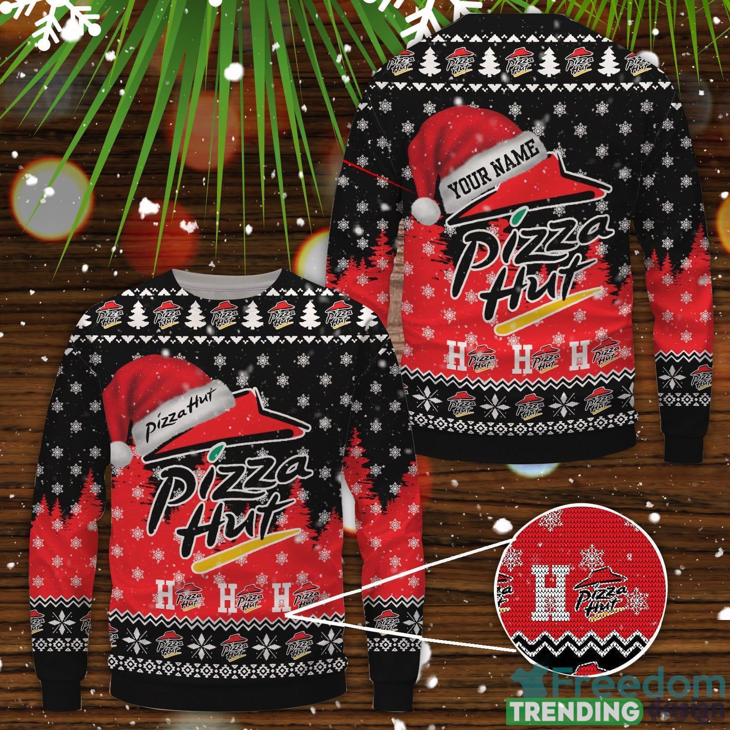 Pizza Hut Ugly Sweater Uniform Sweater Party Gift Custom Name Product Photo 1 Pizza Hut Ugly Sweater Uniform Sweater Party Gift Custom Name Product Photo 1