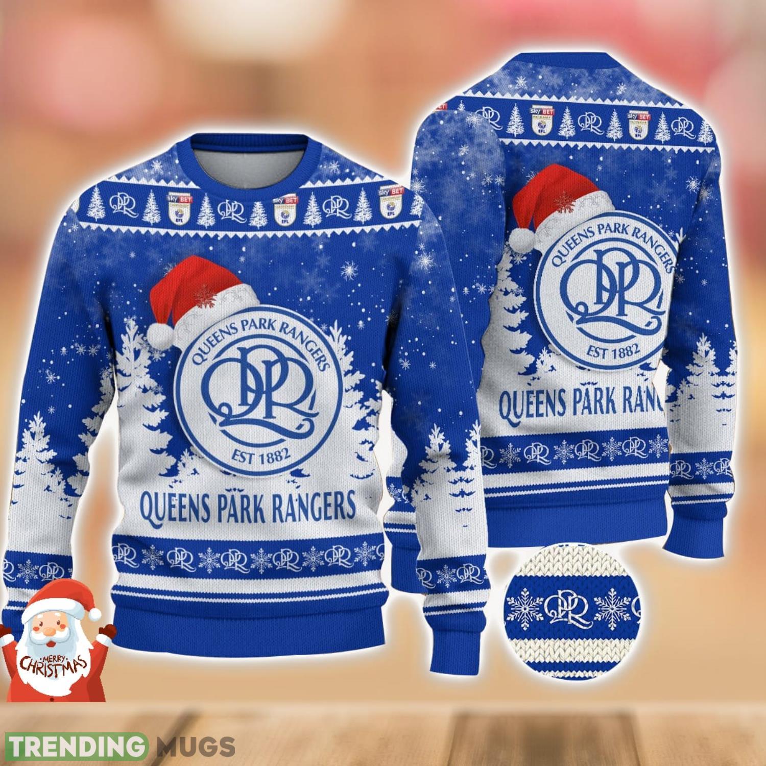 Queens Park Rangers Ugly Christmas Sweater Holiday Gift Ideas For Men And Women Product Photo 1 Queens Park Rangers Ugly Christmas Sweater Holiday Gift Ideas For Men And Women Product Photo 1