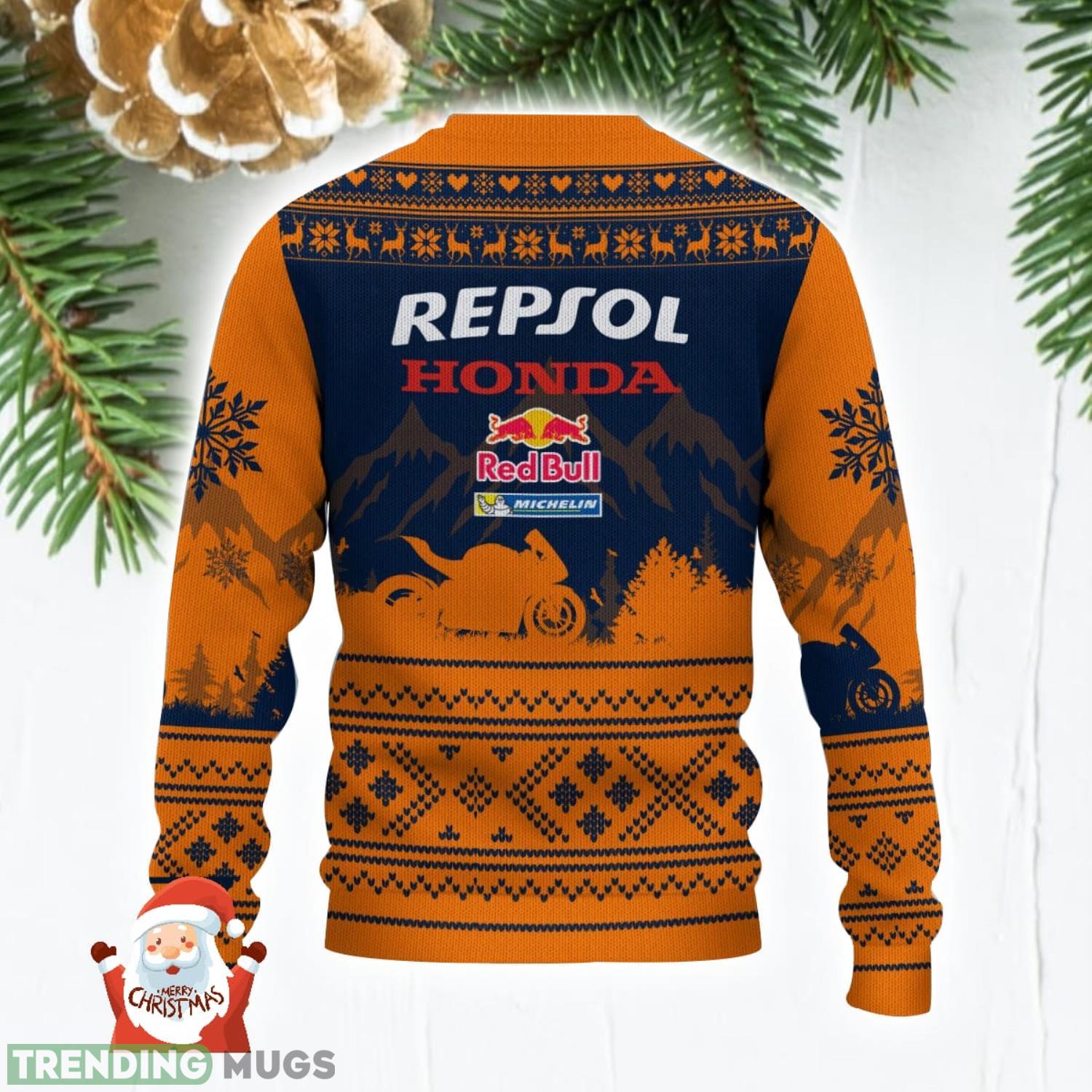 Repsol Honda team 3D Ugly Christmas Sweater Christmas Holiday Gift Custom Name For Men And Women 3D Sweater Repsol Honda team 3D Ugly Christmas Sweater Christmas Holiday Gift Custom Name For Men And Women 3D Sweater