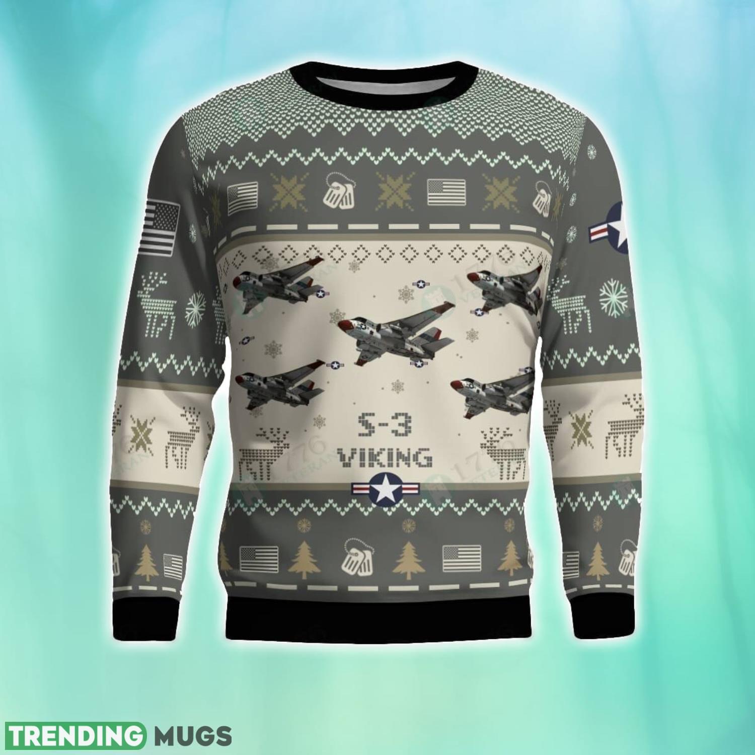 S-3 Viking S3 3D Aircraft Ugly Sweater Christmas Gift For Men And Women Product Photo 1 S-3 Viking S3 3D Aircraft Ugly Sweater Christmas Gift For Men And Women Product Photo 1