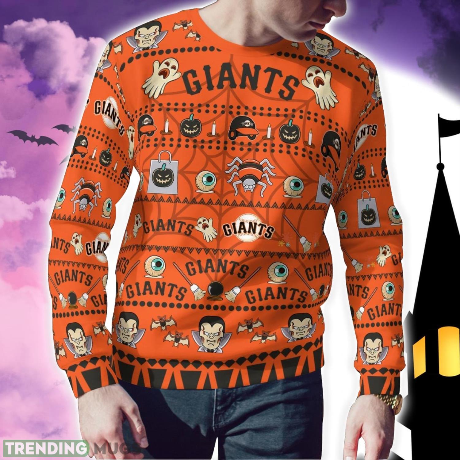 San Francisco Giants Pumpkin Halloween Spooky Ghost Pattern Funny 3D Sweater Men And Women Gift 3D Sweater San Francisco Giants Pumpkin Halloween Spooky Ghost Pattern Funny 3D Sweater Men And Women Gift 3D Sweater