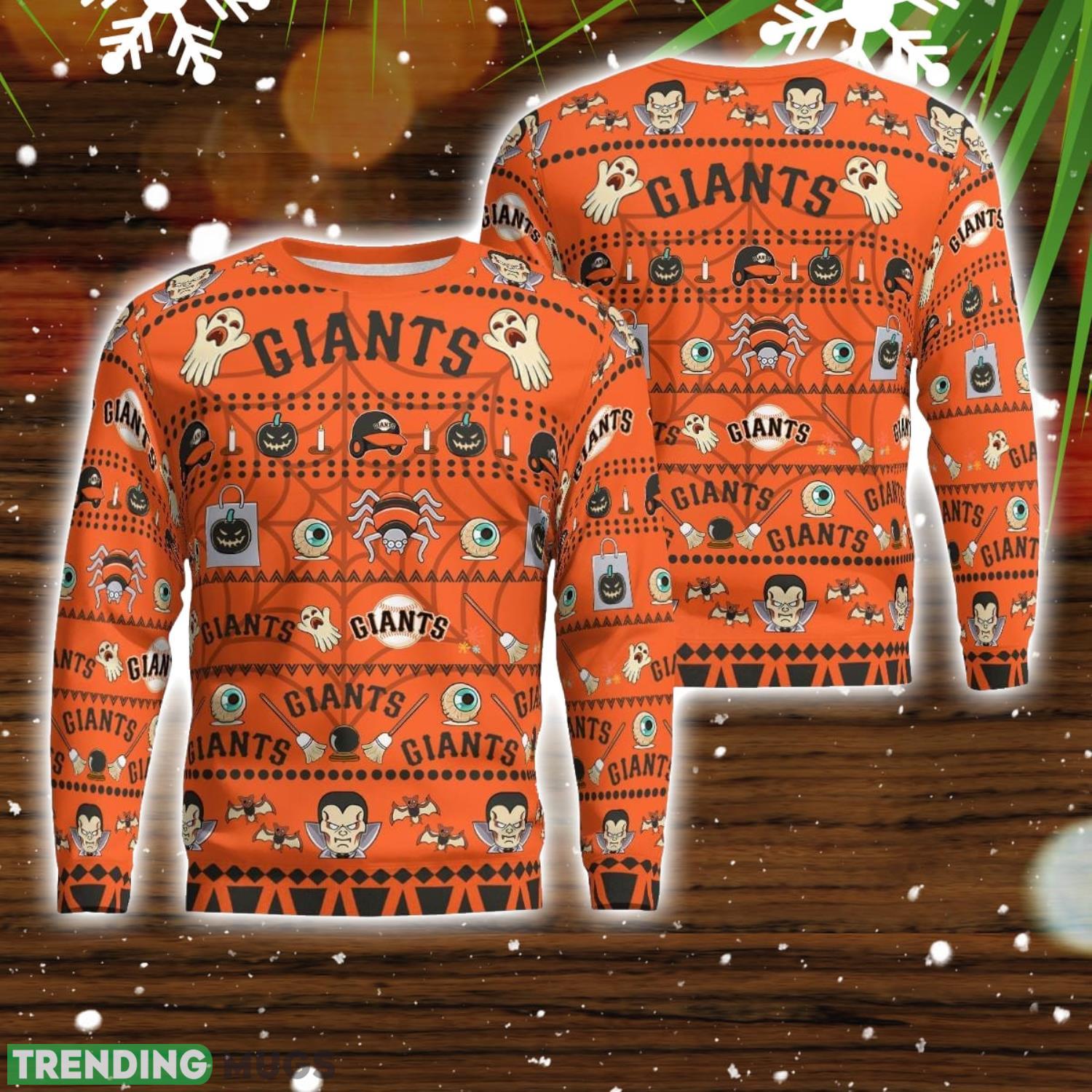 San Francisco Giants Pumpkin Halloween Spooky Ghost Pattern Funny 3D Sweater Men And Women Gift Product Photo 1 San Francisco Giants Pumpkin Halloween Spooky Ghost Pattern Funny 3D Sweater Men And Women Gift Product Photo 1