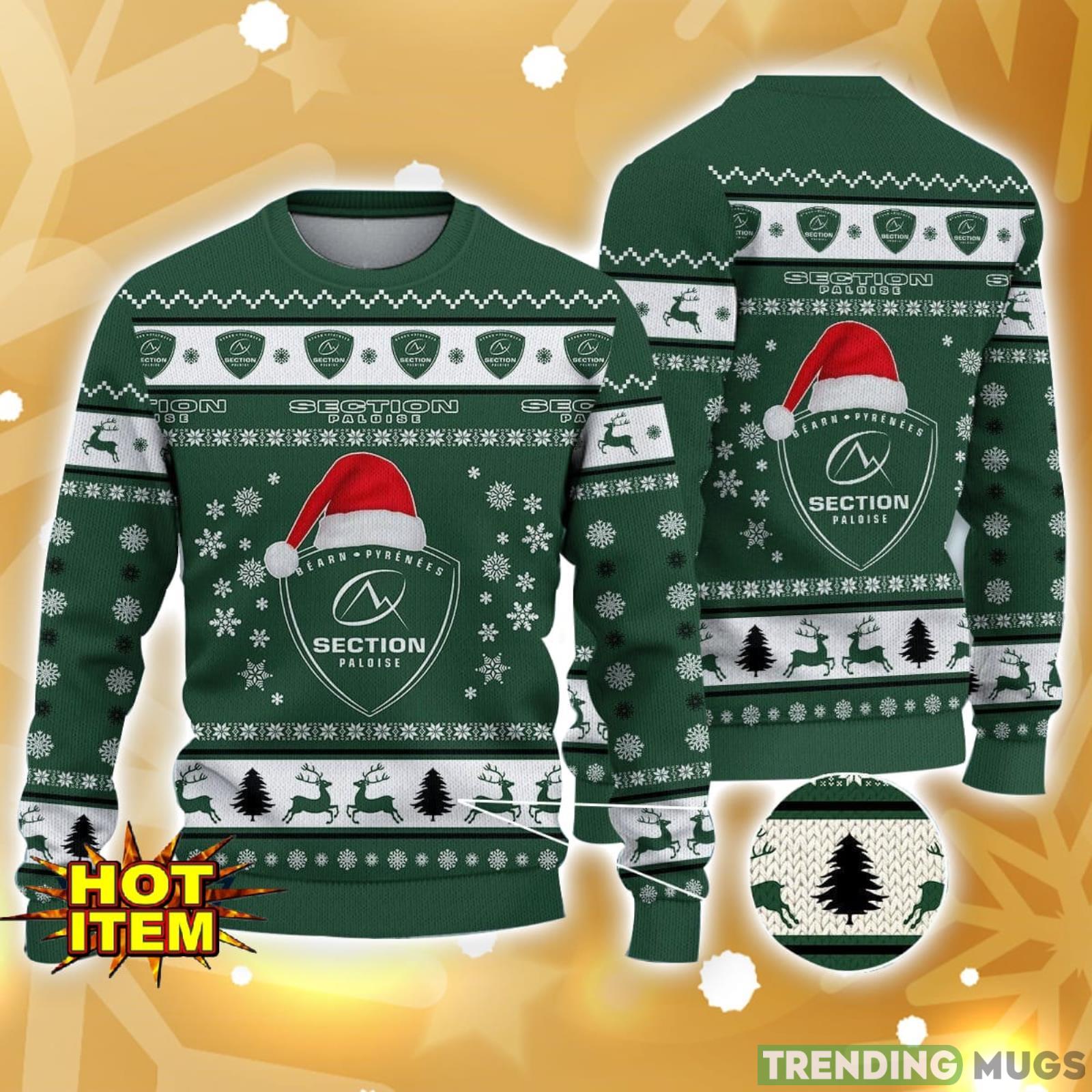 Section Paloise Santa Hat Pattern Ugly Christmas Sweater Holiday Gft Product Photo 1 Section Paloise Santa Hat Pattern Ugly Christmas Sweater Holiday Gft Product Photo 1