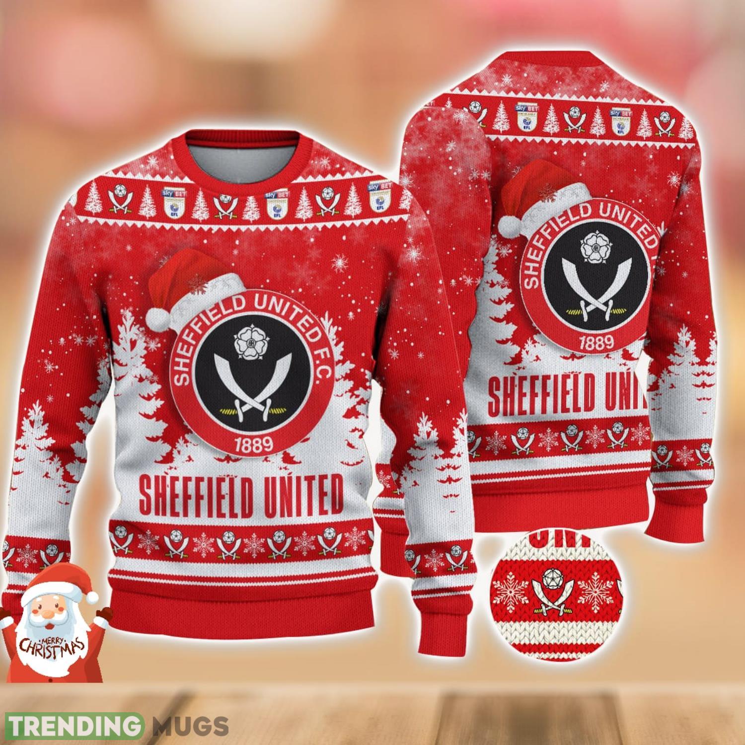 Sheffield United F.C Ugly Christmas Sweater Holiday Gift Ideas For Men And Women Product Photo 1 Sheffield United F.C Ugly Christmas Sweater Holiday Gift Ideas For Men And Women Product Photo 1