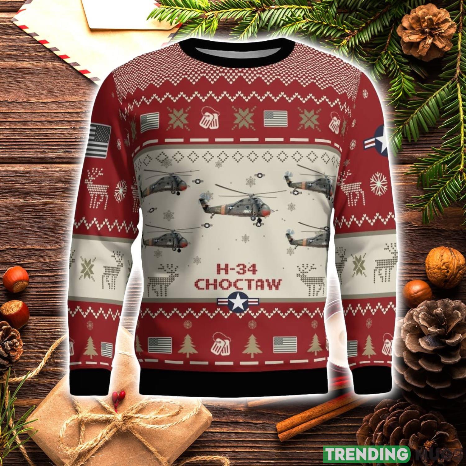 Sikorsky H 34 Choctaw S 58 UH 34 UH34 S58 Aircraft Red Ugly Christmas Sweater Christmas Season Gift Veteran USA Air Force 3D Sweater 3D Sweater Sikorsky H 34 Choctaw S 58 UH 34 UH34 S58 Aircraft Red Ugly Christmas Sweater Christmas Season Gift Veteran USA Air Force 3D Sweater 3D Sweater