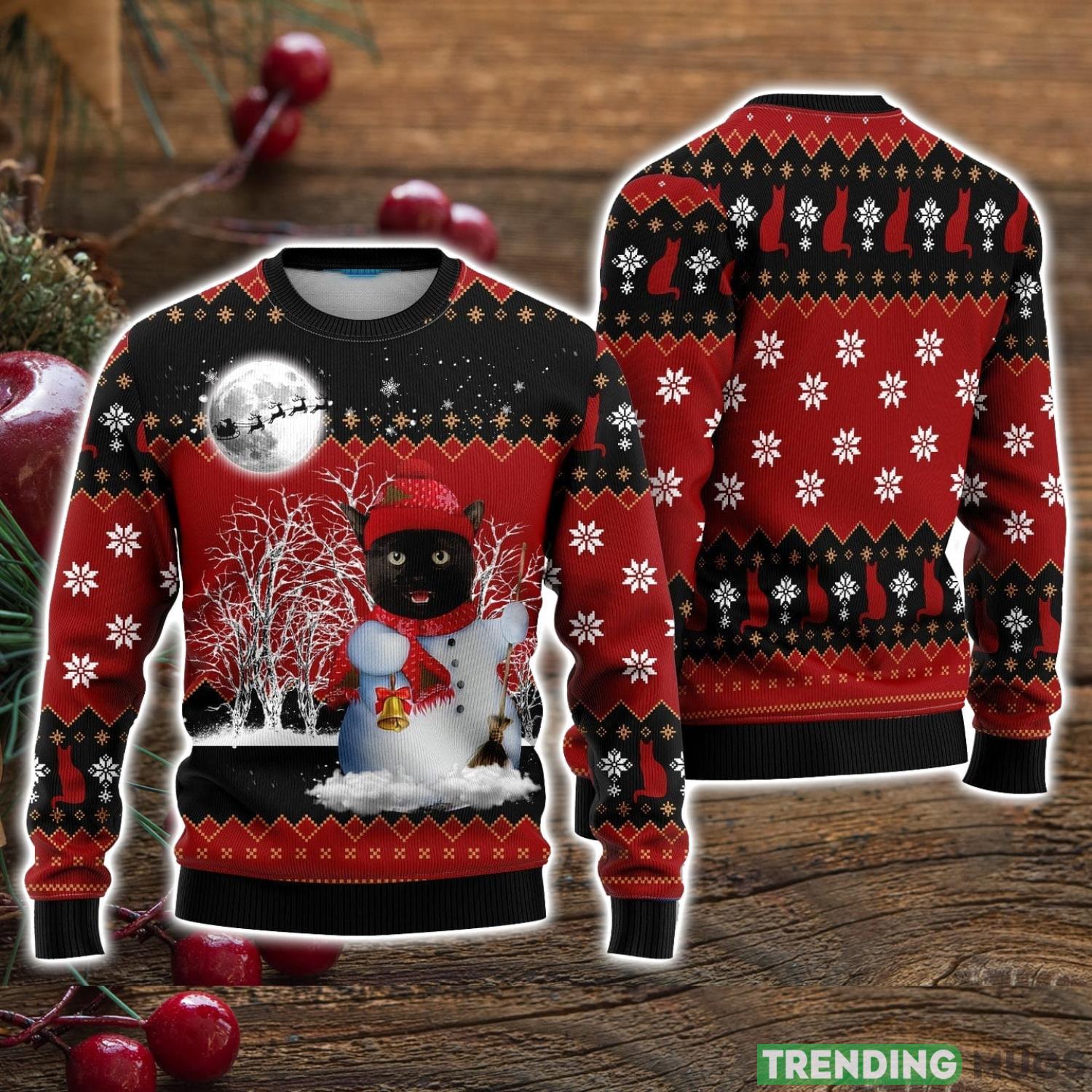 Snowman Cat Ugly Christmas Sweater Christmas Holiday Gift For Men And Women Product Photo 1 Snowman Cat Ugly Christmas Sweater Christmas Holiday Gift For Men And Women Product Photo 1