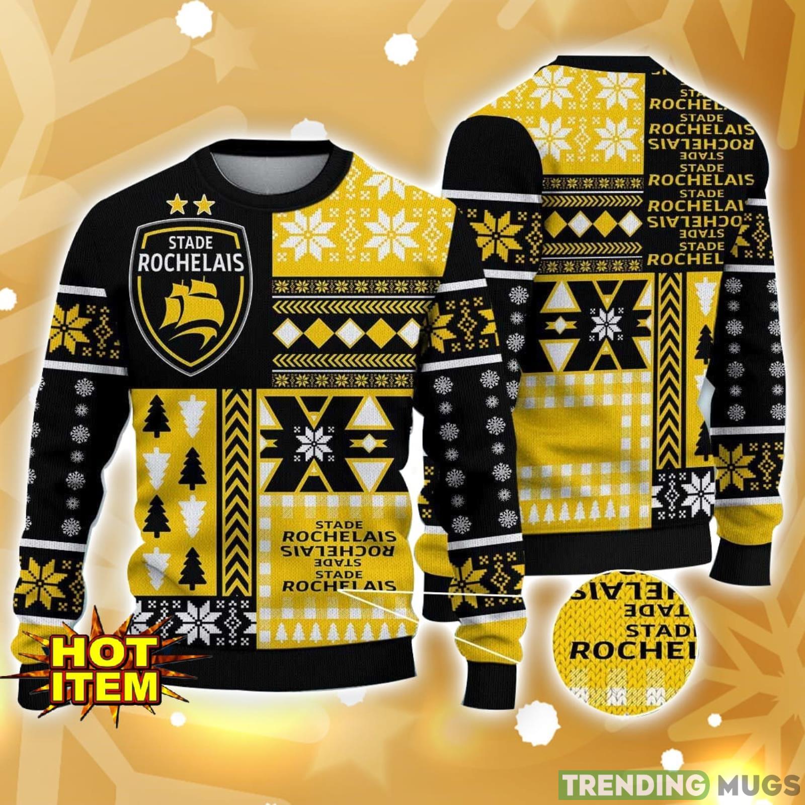 Stade Rochelais Ugly Christmas Sweater Unixex Gift For Men And Women Product Photo 1 Stade Rochelais Ugly Christmas Sweater Unixex Gift For Men And Women Product Photo 1