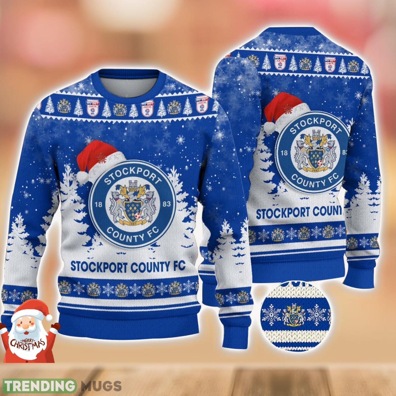 Stockport County FC Ugly Christmas Sweater Holiday Gift Ideas For Men And Women Product Photo 1