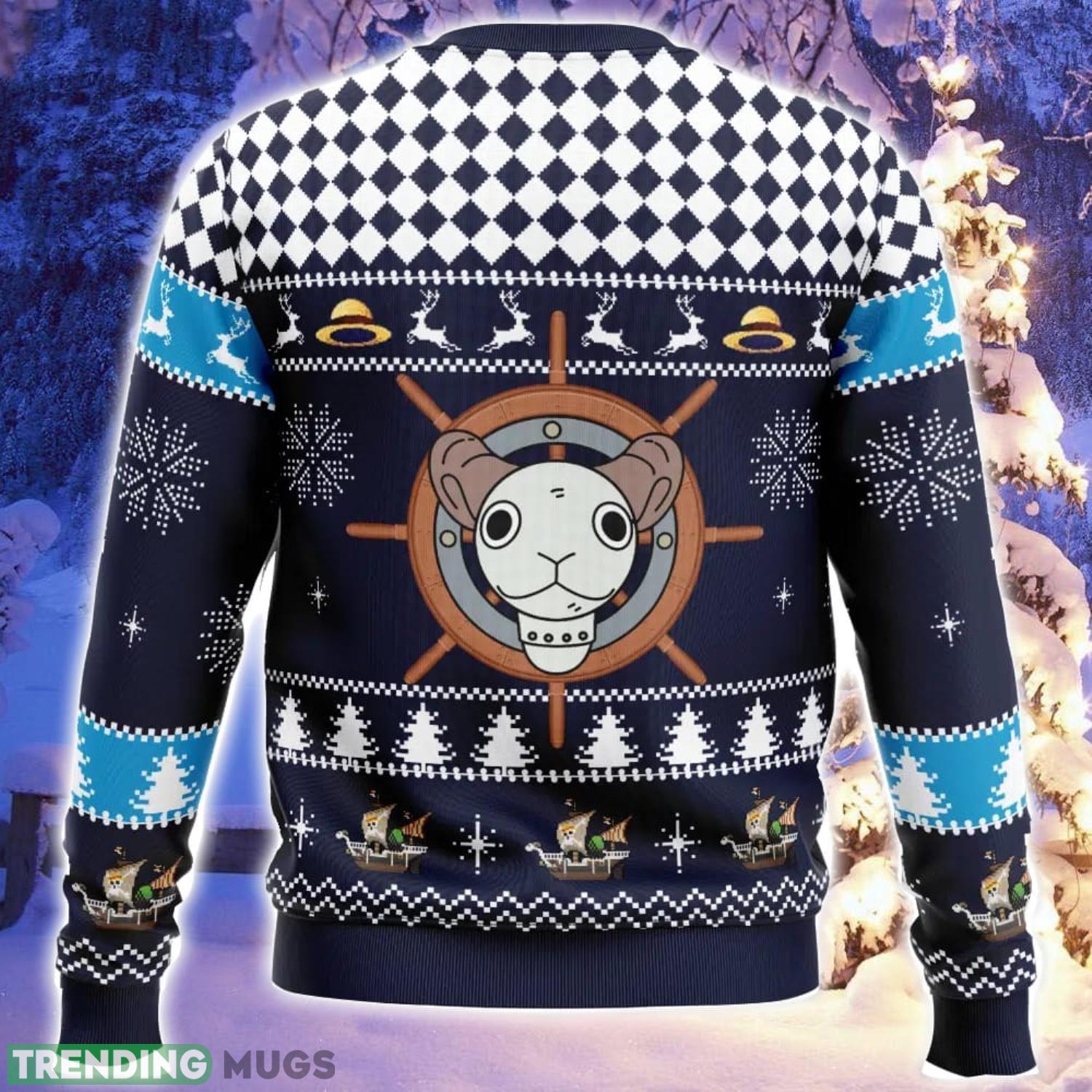 Straw Hat Pirates Ship Going Merry One Piece Ugly Christmas Sweater Family Christmas Gift Ideas 3D Sweater Straw Hat Pirates Ship Going Merry One Piece Ugly Christmas Sweater Family Christmas Gift Ideas 3D Sweater