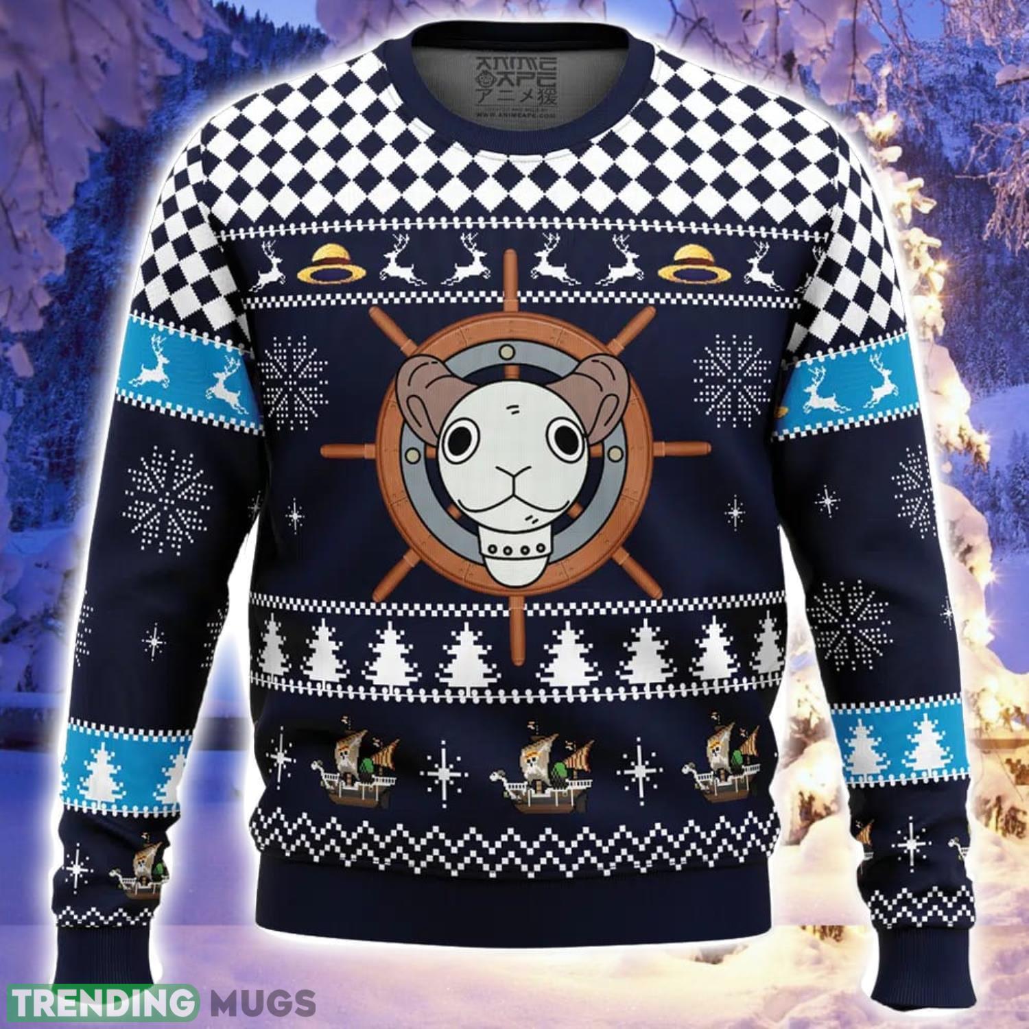 Straw Hat Pirates Ship Going Merry One Piece Ugly Christmas Sweater Family Christmas Gift Ideas Product Photo 1 Straw Hat Pirates Ship Going Merry One Piece Ugly Christmas Sweater Family Christmas Gift Ideas Product Photo 1