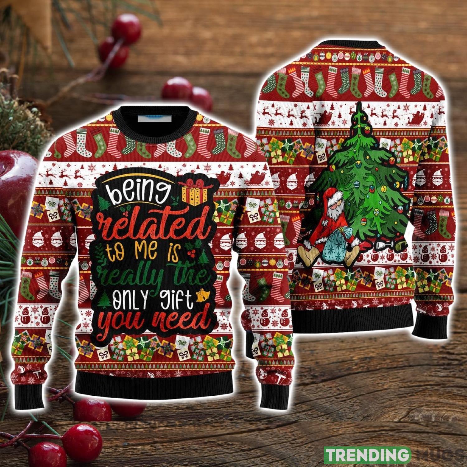 Style 1 The Only Gift You Need Ugly Christmas Sweater Christmas Holiday Gift For Men And Women Product Photo 1 Style 1 The Only Gift You Need Ugly Christmas Sweater Christmas Holiday Gift For Men And Women Product Photo 1