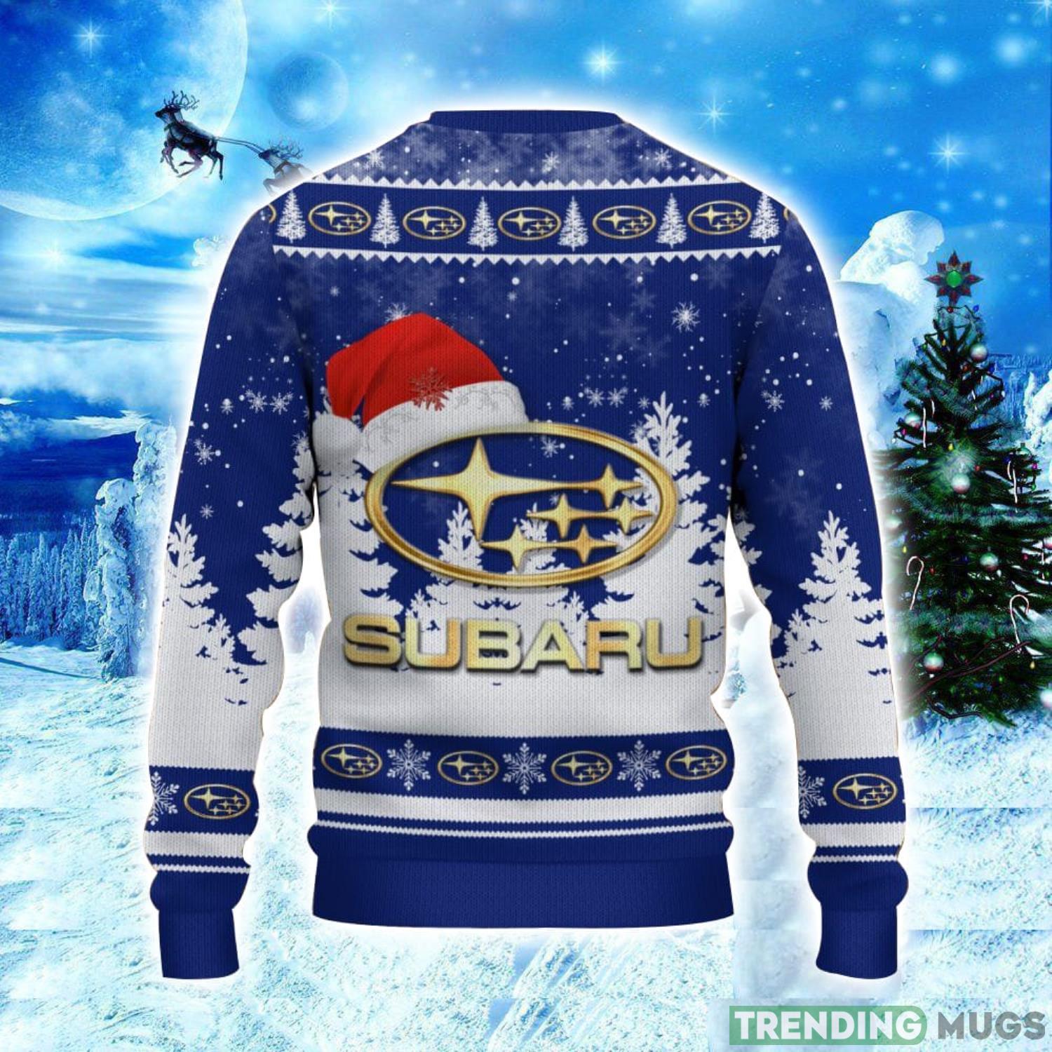 Subaru Logo Wearing Santa Hat Christmas Gift Ugly Christmas Sweater Christmas Gift Ideas 3D Sweater Subaru Logo Wearing Santa Hat Christmas Gift Ugly Christmas Sweater Christmas Gift Ideas 3D Sweater