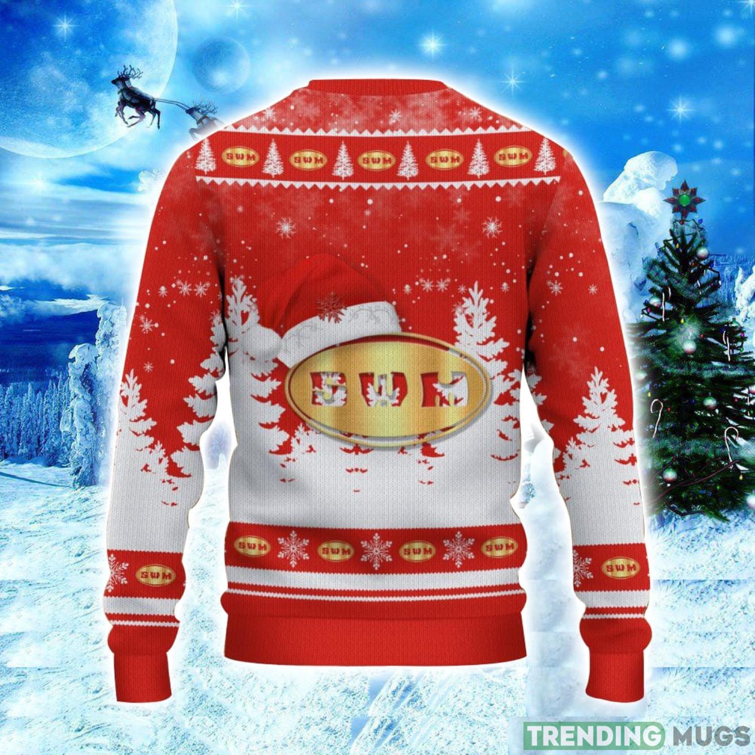 SWM Motorcycles Logo Wearing Santa Hat Christmas Gift Ugly Christmas Sweater Christmas Gift Ideas 3D Sweater SWM Motorcycles Logo Wearing Santa Hat Christmas Gift Ugly Christmas Sweater Christmas Gift Ideas 3D Sweater
