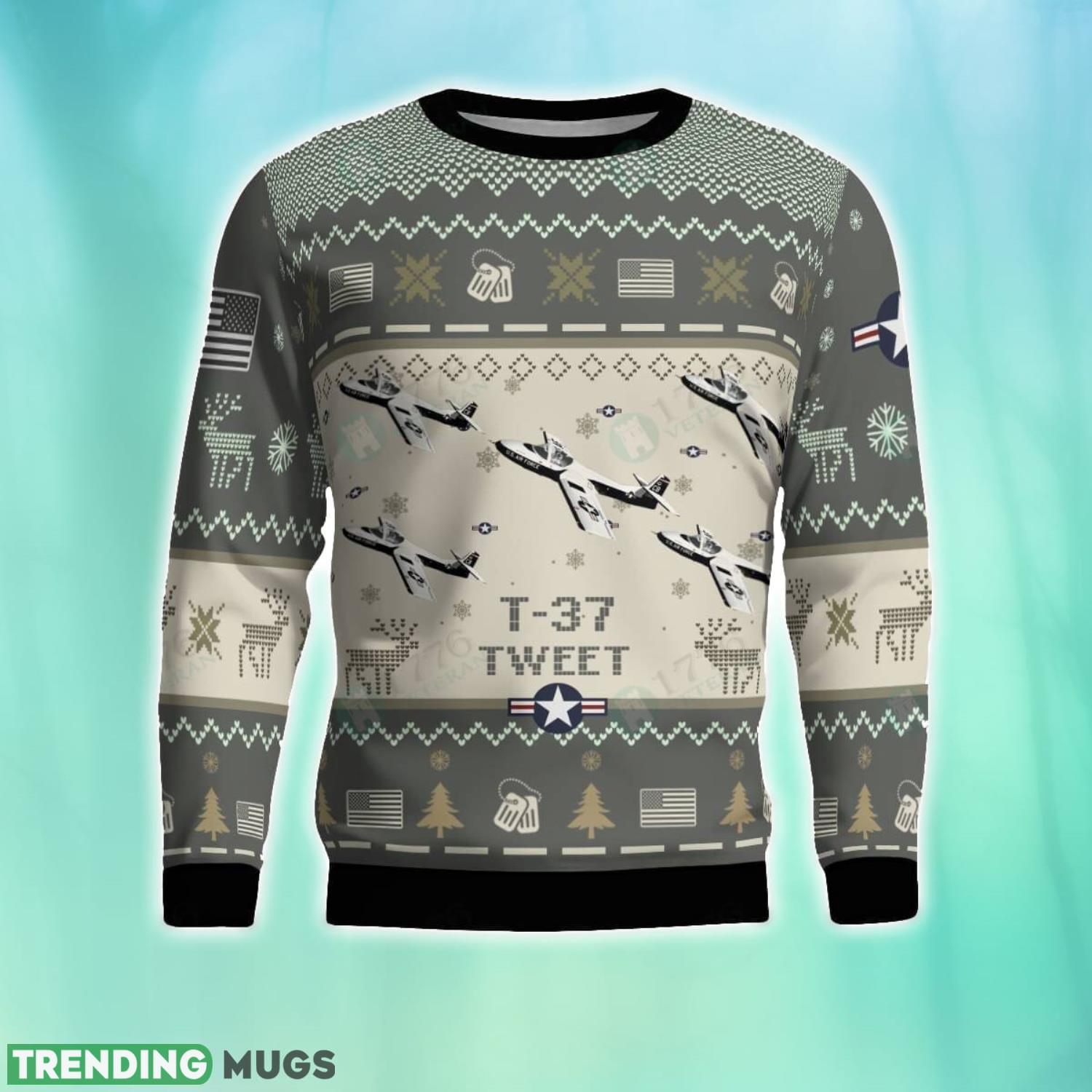 T-37 Tweet T37 3D Aircraft Ugly Sweater Christmas Gift For Men And Women Product Photo 1 T-37 Tweet T37 3D Aircraft Ugly Sweater Christmas Gift For Men And Women Product Photo 1