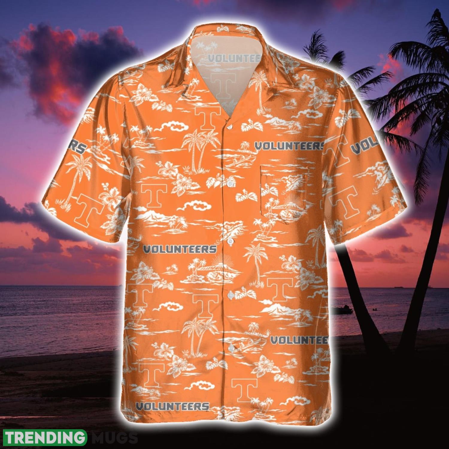 Tennessee Volunteers Vintage Coconut Beach Pattern Hawaiian Shirt 3D All Over Printed Product Photo 1