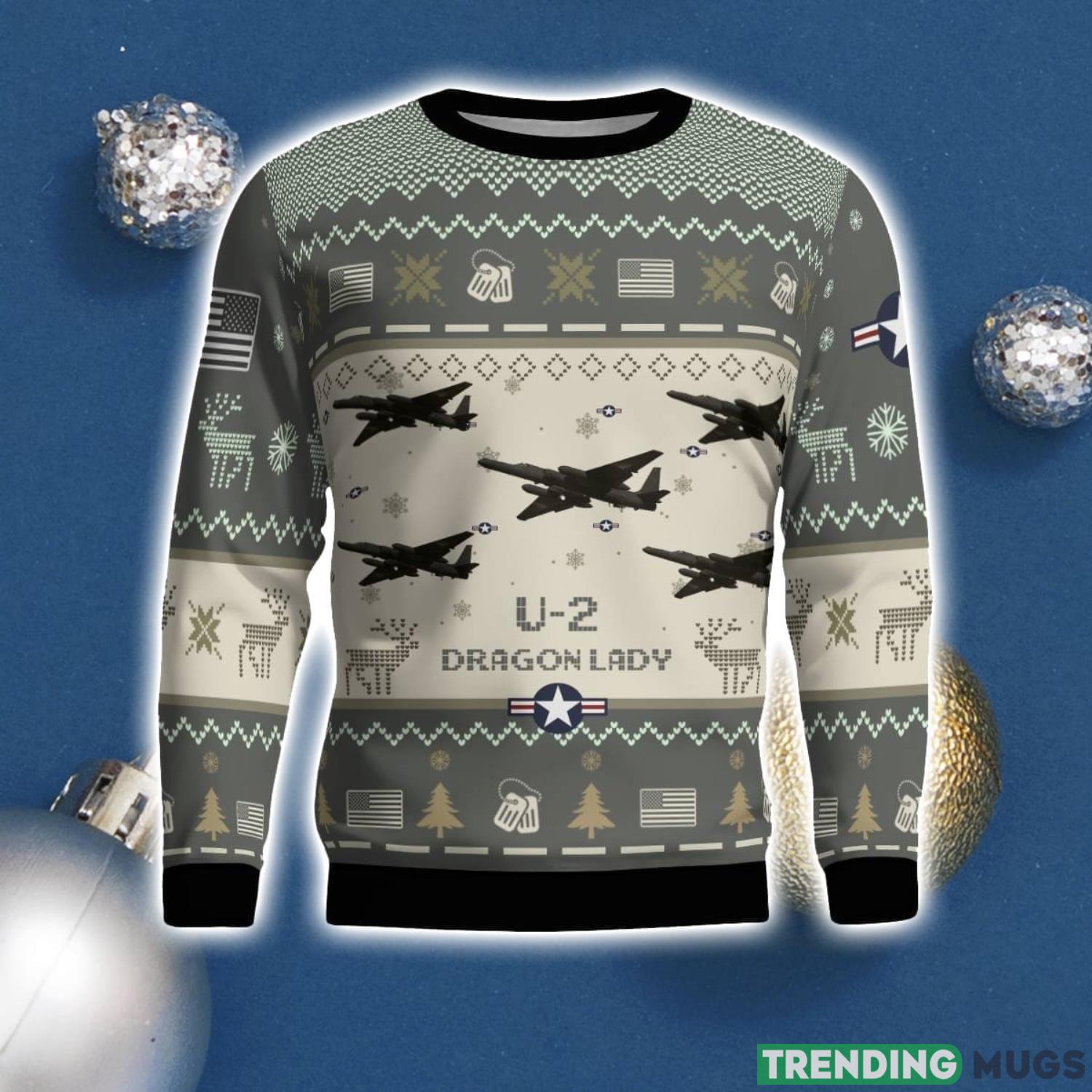 U 2 Dragon Lady U2 Aircraft New Trend Veteran Sweater AOP Ugly Christmas Sweater Gift For Christmas Military Color 3D Sweater U 2 Dragon Lady U2 Aircraft New Trend Veteran Sweater AOP Ugly Christmas Sweater Gift For Christmas Military Color 3D Sweater