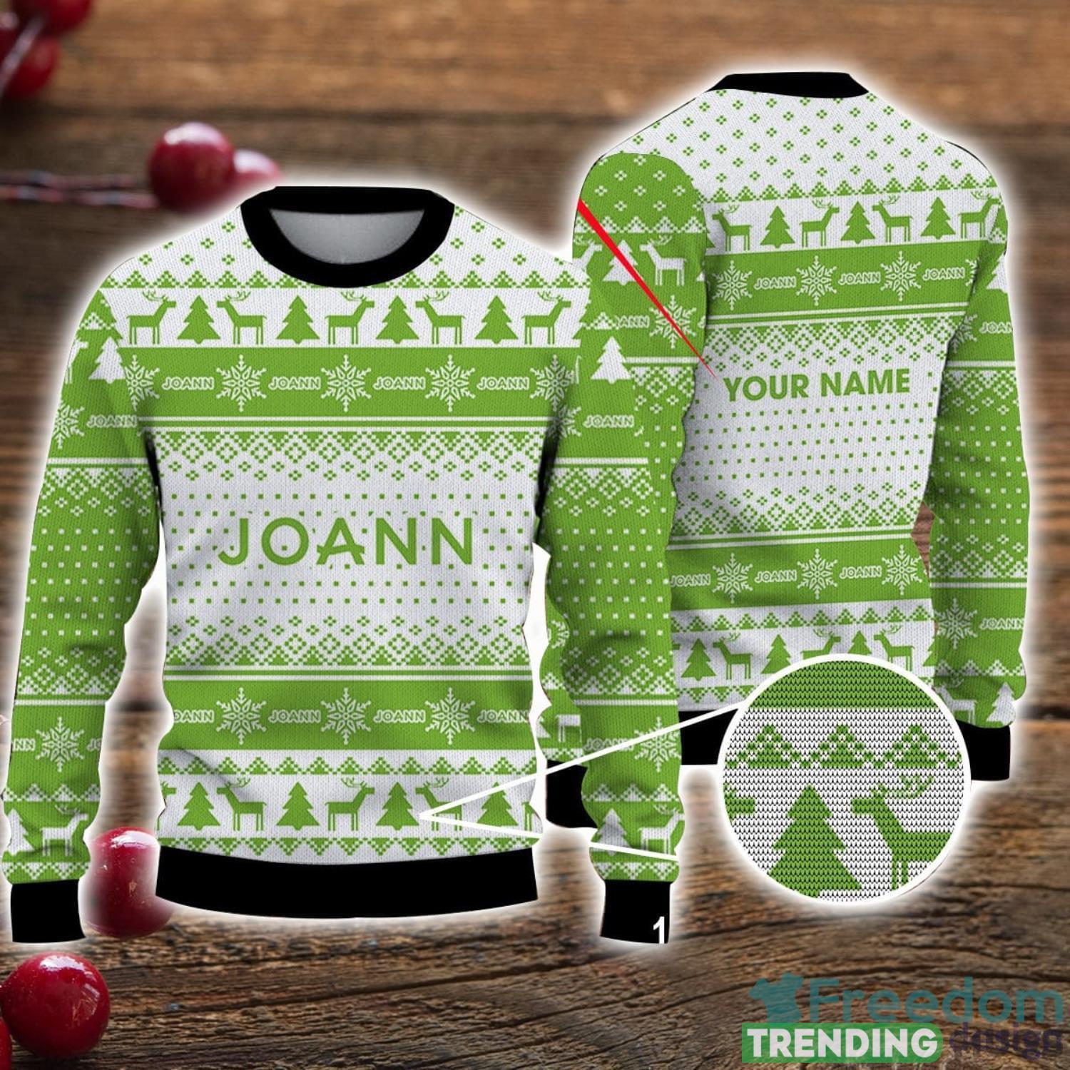 Ugly Sweater Jo-Ann Stores Christmas Gift 3D Sweater Men And Women Sweater Custom Name Product Photo 1 Ugly Sweater Jo-Ann Stores Christmas Gift 3D Sweater Men And Women Sweater Custom Name Product Photo 1