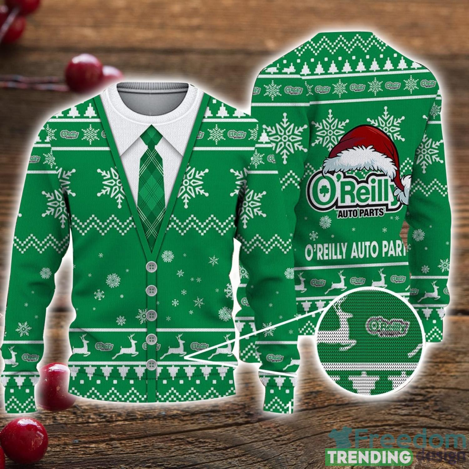 Ugly Sweater O'reilly Auto Parts AOP Christmas Sweater Cute Gift Product Photo 1 Ugly Sweater O'reilly Auto Parts AOP Christmas Sweater Cute Gift Product Photo 1