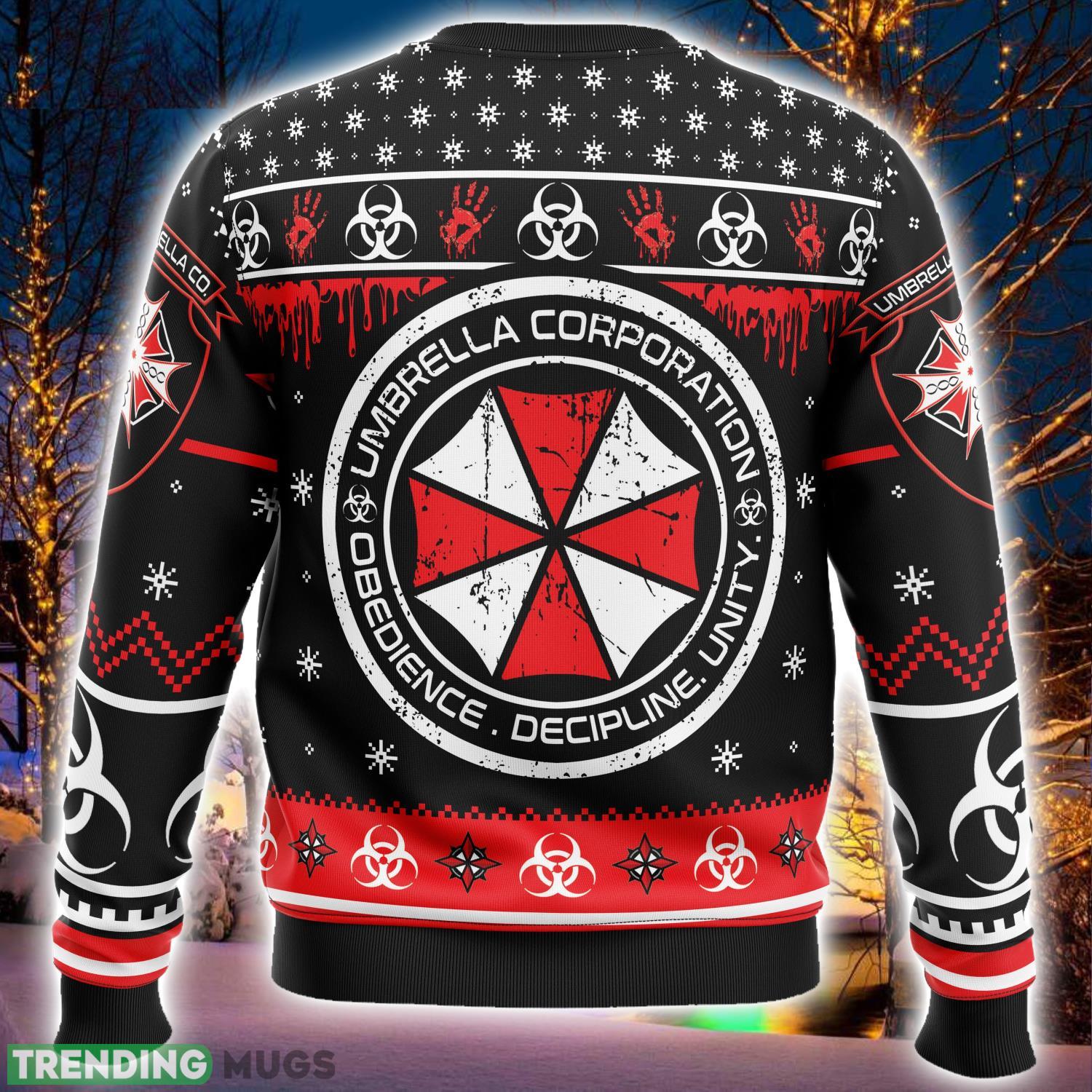 Umbrella Co. Resident Evil Ugly Christmas Sweater 3D Printed Men And Women Christmas Hoiliday Gift 3D Sweater Umbrella Co. Resident Evil Ugly Christmas Sweater 3D Printed Men And Women Christmas Hoiliday Gift 3D Sweater