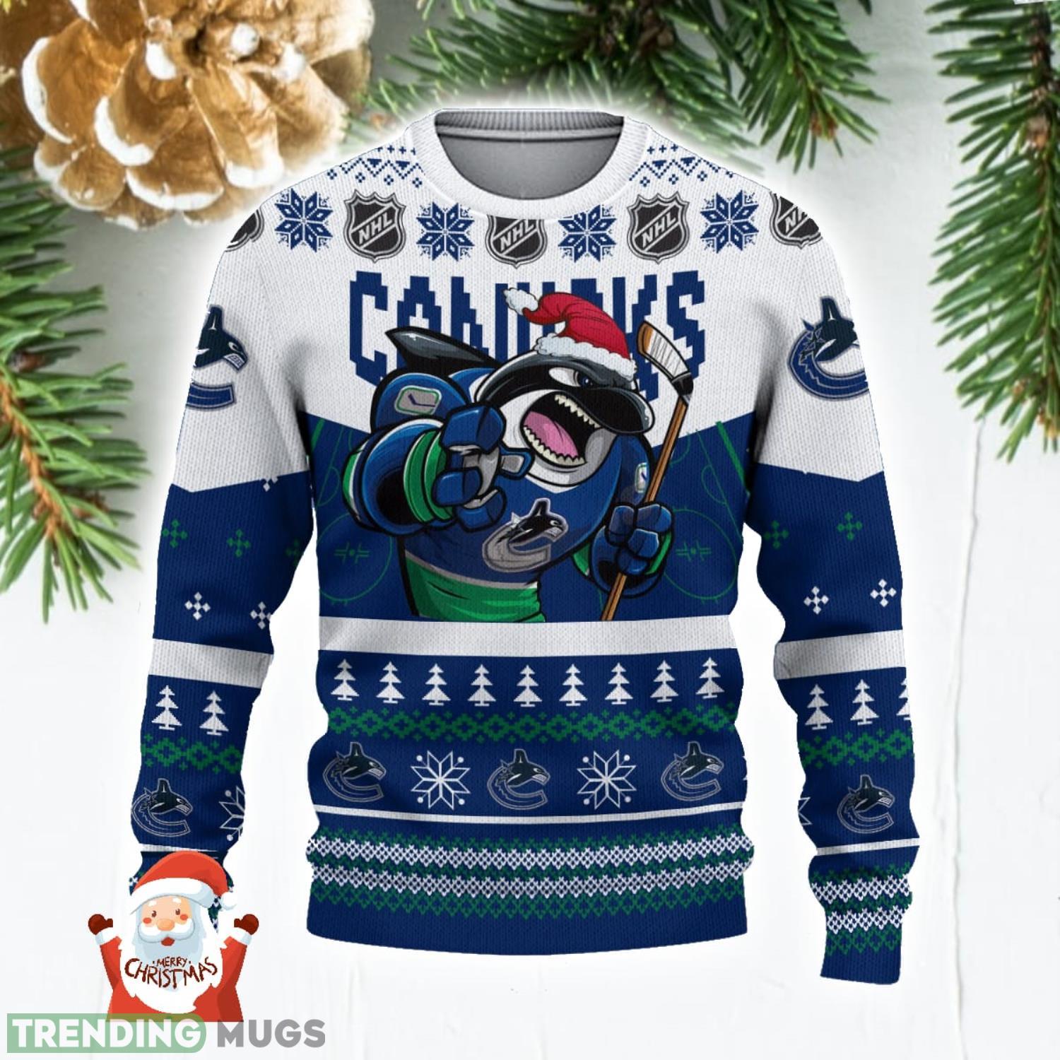 Vancouver Canucks 3D Ugly Christmas Sweater Christmas Holiday Gift Custom Name For Men And Women 3D Sweater Vancouver Canucks 3D Ugly Christmas Sweater Christmas Holiday Gift Custom Name For Men And Women 3D Sweater