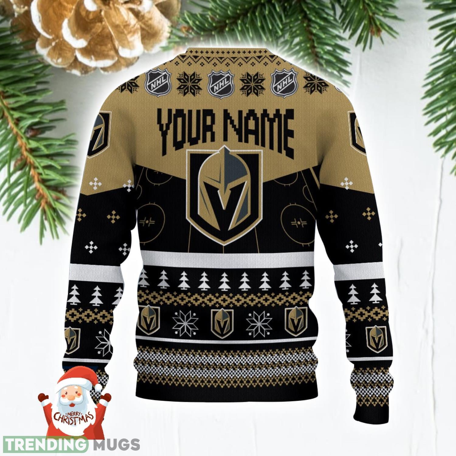 Vegas Golden Knights 3D Ugly Christmas Sweater Christmas Holiday Gift Custom Name For Men And Women 3D Sweater Vegas Golden Knights 3D Ugly Christmas Sweater Christmas Holiday Gift Custom Name For Men And Women 3D Sweater