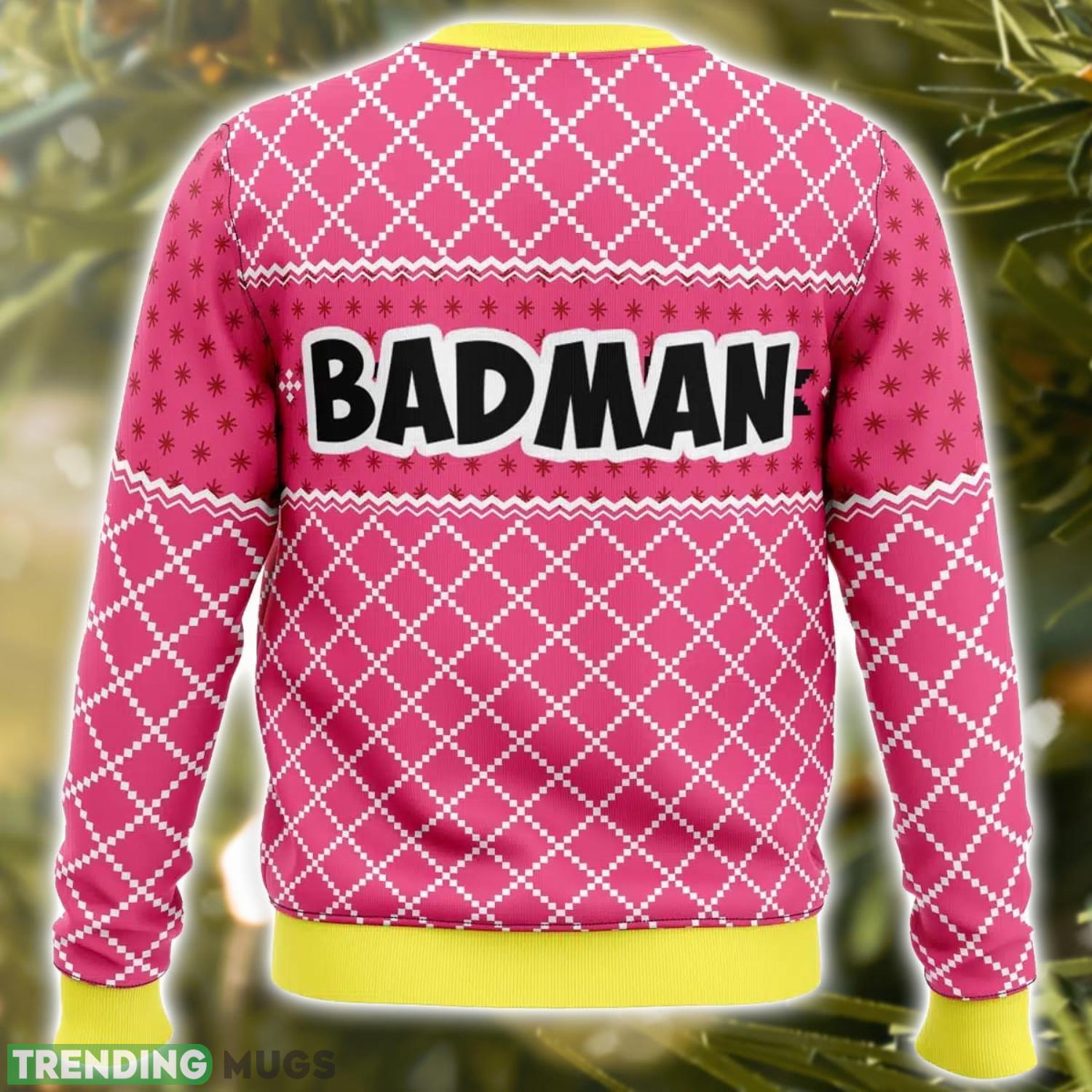 Vegeta Pink Badman Dragon Ball Z Xmas Ugly Christmas Sweater Christmas Season Gift Product Photo 1 Vegeta Pink Badman Dragon Ball Z Xmas Ugly Christmas Sweater Christmas Season Gift Product Photo 1
