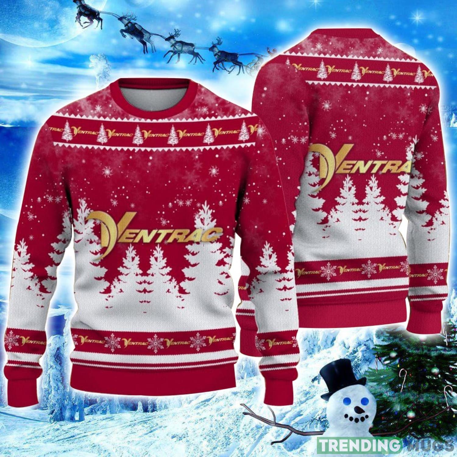 Ventrac Logo Wearing Santa Hat Christmas Gift Ugly Christmas Sweater Christmas Gift Ideas Product Photo 1 Ventrac Logo Wearing Santa Hat Christmas Gift Ugly Christmas Sweater Christmas Gift Ideas Product Photo 1