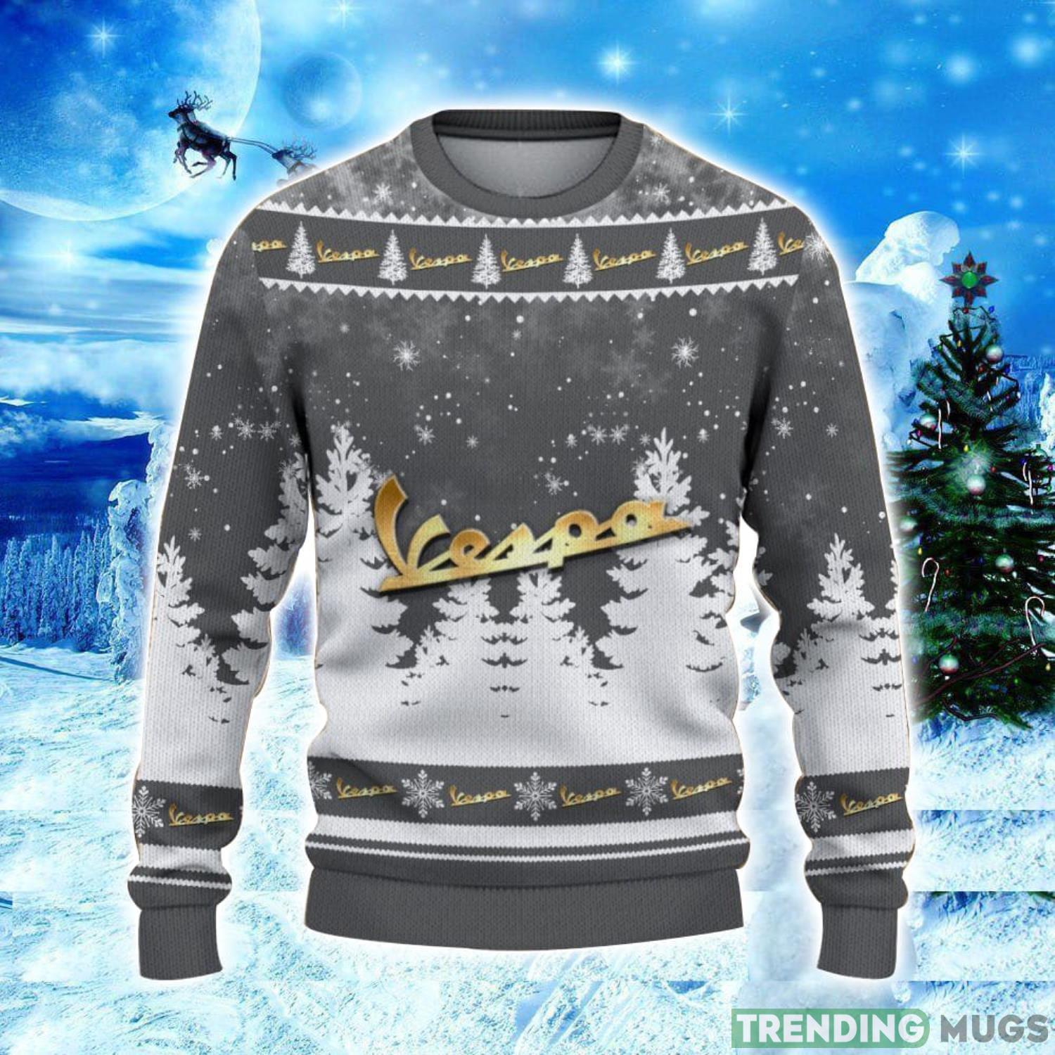 Vespa Logo Wearing Santa Hat Christmas Gift Ugly Christmas Sweater Christmas Gift Ideas 3D Sweater Vespa Logo Wearing Santa Hat Christmas Gift Ugly Christmas Sweater Christmas Gift Ideas 3D Sweater