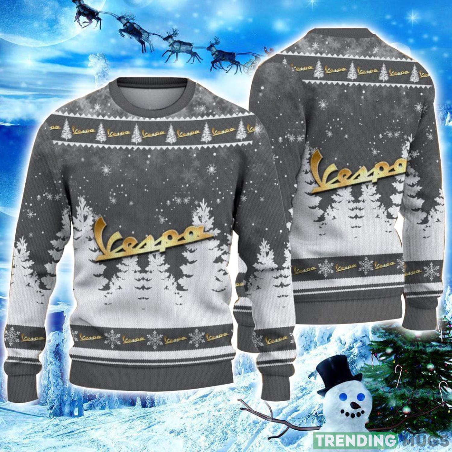 Vespa Logo Wearing Santa Hat Christmas Gift Ugly Christmas Sweater Christmas Gift Ideas Product Photo 1 Vespa Logo Wearing Santa Hat Christmas Gift Ugly Christmas Sweater Christmas Gift Ideas Product Photo 1