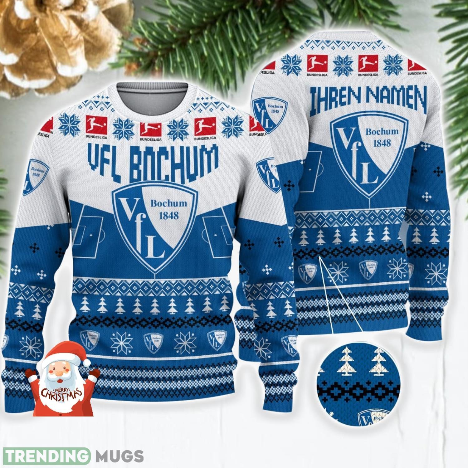 VfL Bochum 3D Ugly Christmas Sweater Christmas Holiday Gift Custom Name For Men And Women Product Photo 1 VfL Bochum 3D Ugly Christmas Sweater Christmas Holiday Gift Custom Name For Men And Women Product Photo 1