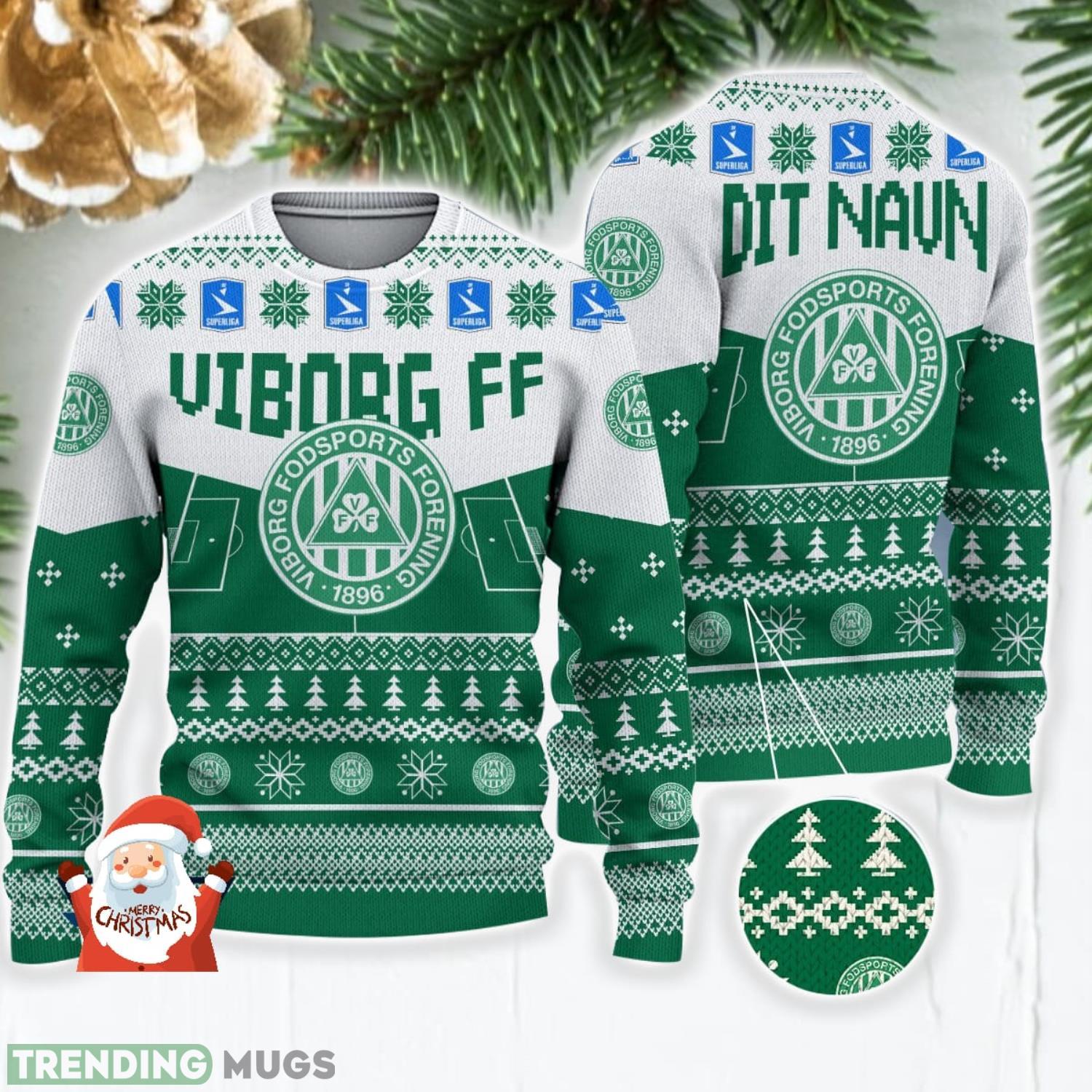 Viborg FF 3D Ugly Christmas Sweater Christmas Holiday Gift Custom Name For Men And Women Product Photo 1 Viborg FF 3D Ugly Christmas Sweater Christmas Holiday Gift Custom Name For Men And Women Product Photo 1