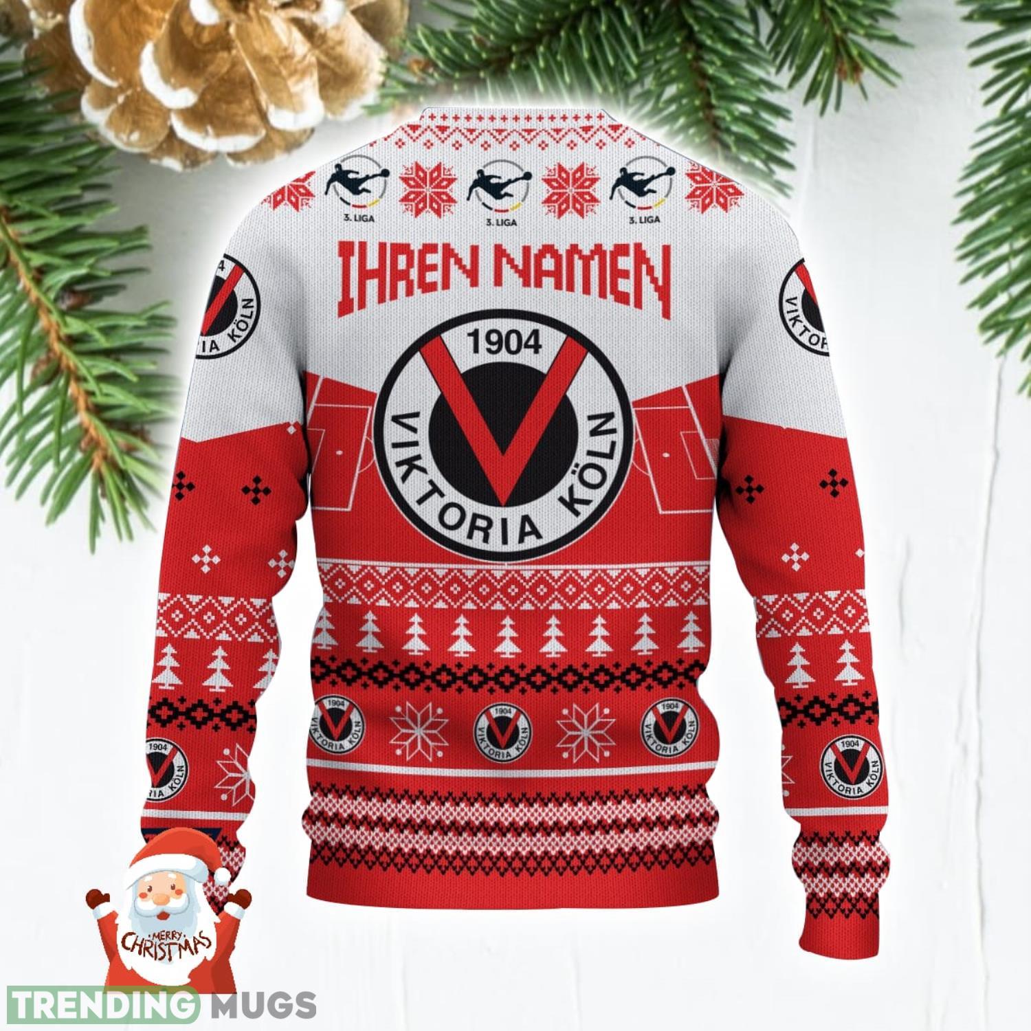 Viktoria Köln 3D Ugly Christmas Sweater Christmas Holiday Gift Custom Name For Men And Women 3D Sweater Viktoria Köln 3D Ugly Christmas Sweater Christmas Holiday Gift Custom Name For Men And Women 3D Sweater