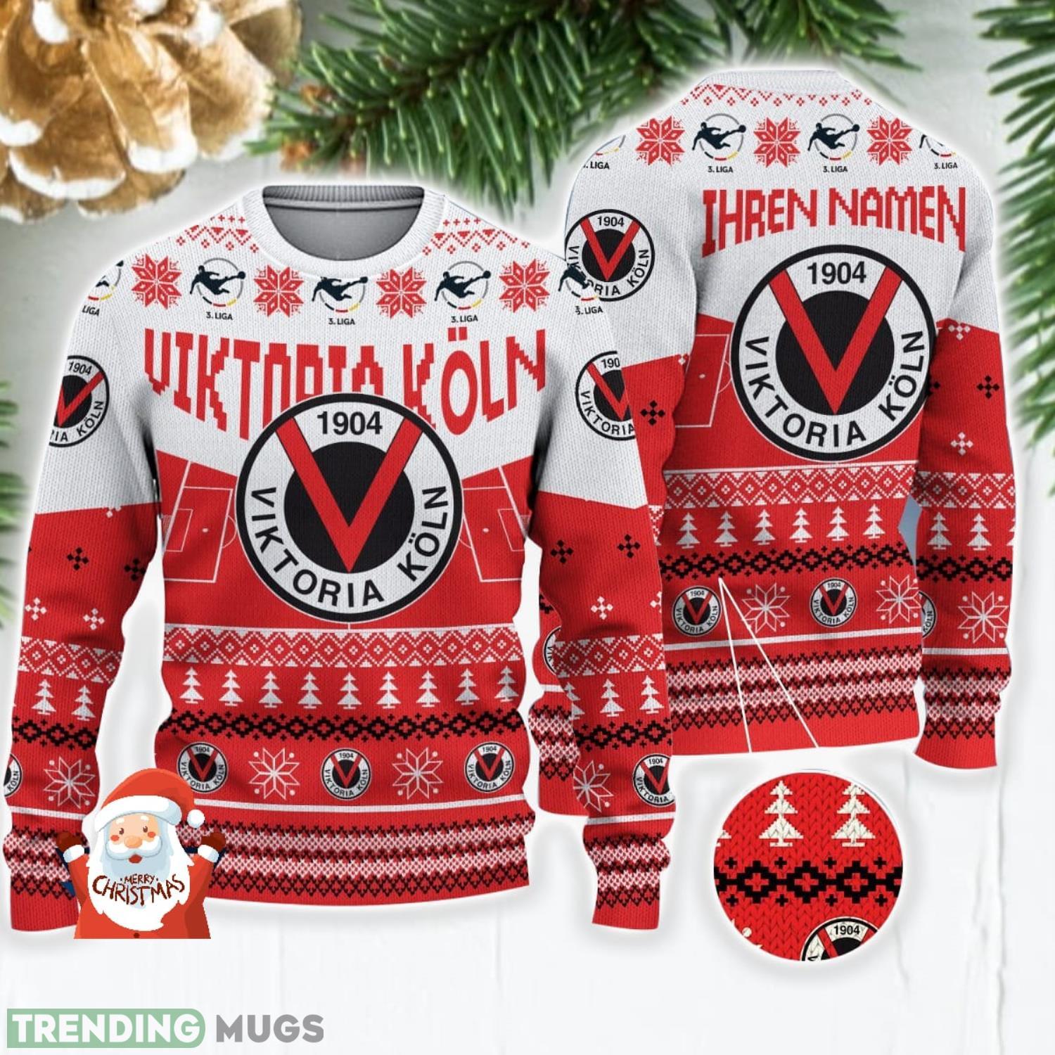 Viktoria Köln 3D Ugly Christmas Sweater Christmas Holiday Gift Custom Name For Men And Women Product Photo 1 Viktoria Köln 3D Ugly Christmas Sweater Christmas Holiday Gift Custom Name For Men And Women Product Photo 1