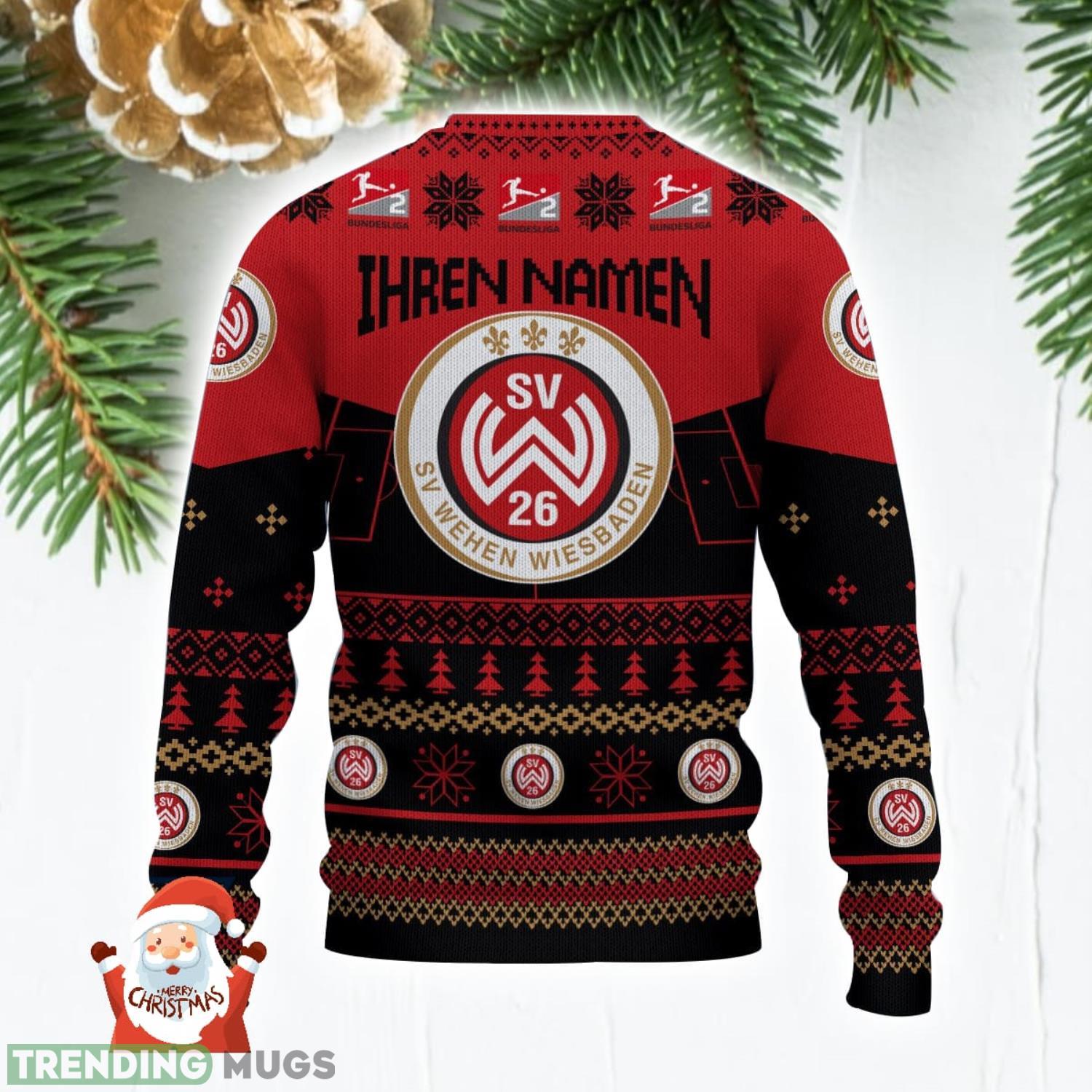 Wehen Wiesbaden 3D Ugly Christmas Sweater Christmas Holiday Gift Custom Name For Men And Women 3D Sweater Wehen Wiesbaden 3D Ugly Christmas Sweater Christmas Holiday Gift Custom Name For Men And Women 3D Sweater