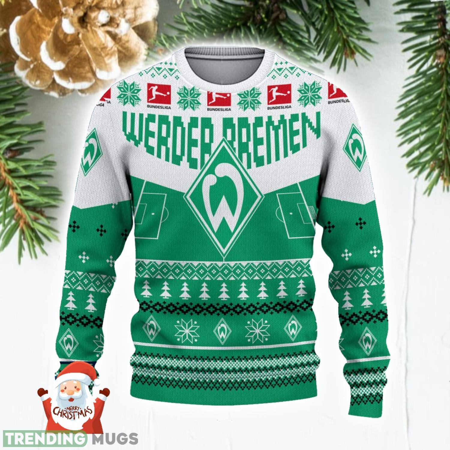 Werder Bremen 3D Ugly Christmas Sweater Christmas Holiday Gift Custom Name For Men And Women 3D Sweater Werder Bremen 3D Ugly Christmas Sweater Christmas Holiday Gift Custom Name For Men And Women 3D Sweater