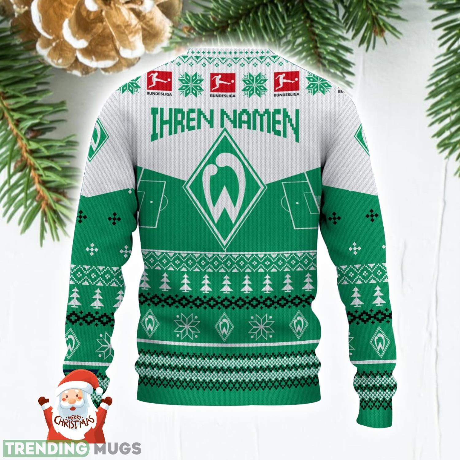 Werder Bremen 3D Ugly Christmas Sweater Christmas Holiday Gift Custom Name For Men And Women 3D Sweater Werder Bremen 3D Ugly Christmas Sweater Christmas Holiday Gift Custom Name For Men And Women 3D Sweater