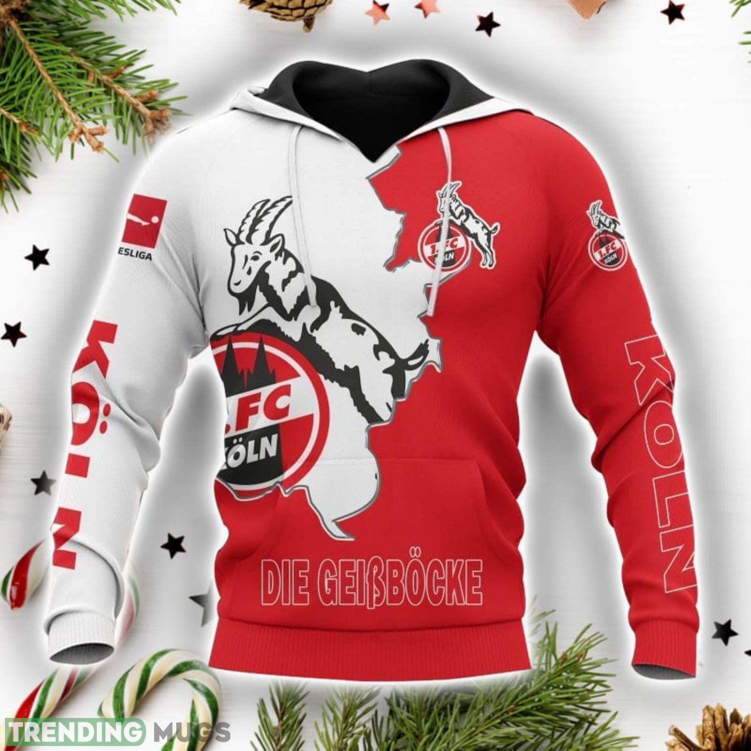 1. FC Koln Printing Hoodie 3D All Over Printed Gift For Men And Women Red White Product Photo 1 1. FC Koln Printing Hoodie 3D All Over Printed Gift For Men And Women Red White Product Photo 1