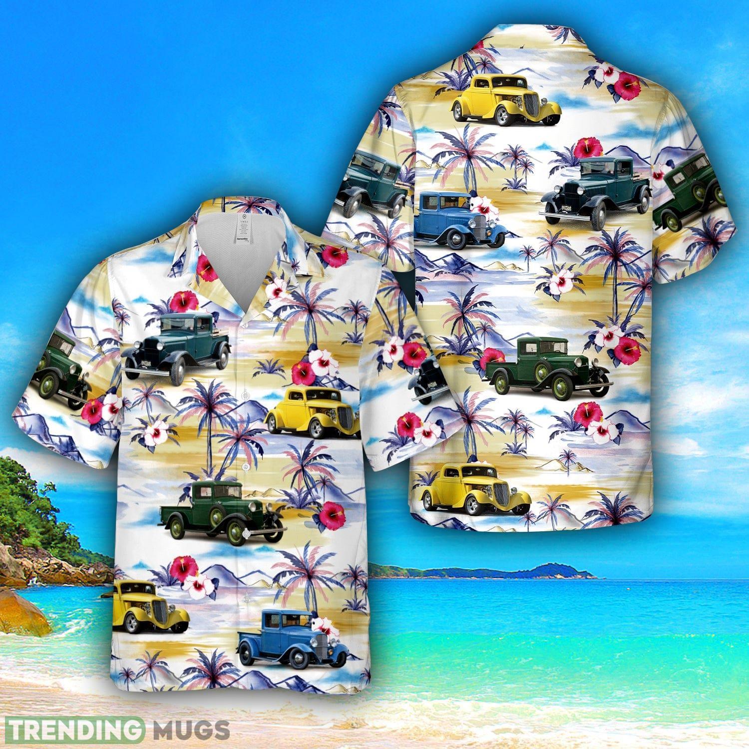 1932 Ford Model B Pickup Aloha Hawaiian Shirt Men And Women Beach Shirt Product Photo 1