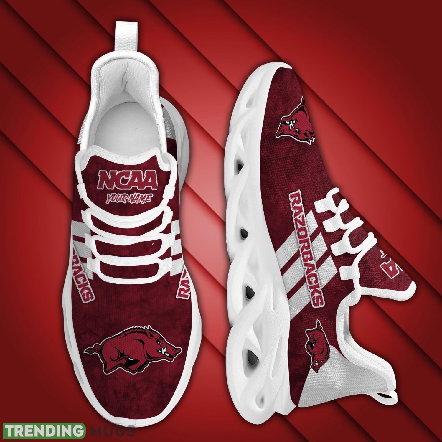 Arkansas Razorbacks Ncaa Personalized Name Max Soul Shoes Clunky Shoes Running Sneakers Striped Style Max Soul Arkansas Razorbacks Ncaa Personalized Name Max Soul Shoes Clunky Shoes Running Sneakers Striped Style Max Soul