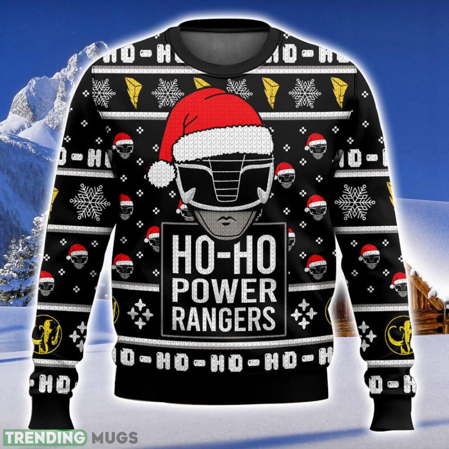 Black Ranger Ho-Ho Power Rangers Nice Gift Ugly Christmas Sweater Product Photo 1 Black Ranger Ho-Ho Power Rangers Nice Gift Ugly Christmas Sweater Product Photo 1