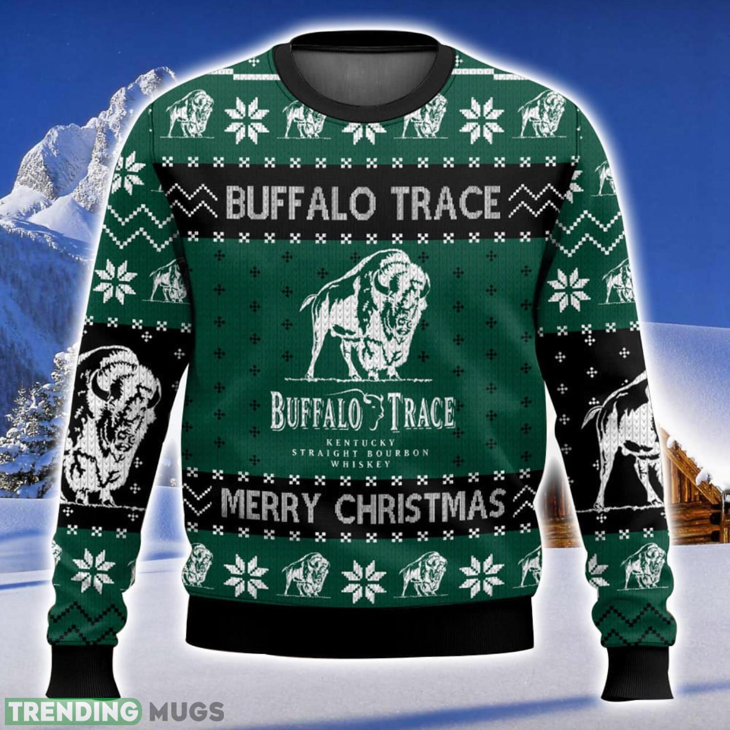 Buffalo Trace Nice Gift Ugly Christmas Sweater Christmas Gift 3D printed Sweater Product Photo 1 Buffalo Trace Nice Gift Ugly Christmas Sweater Christmas Gift 3D printed Sweater Product Photo 1