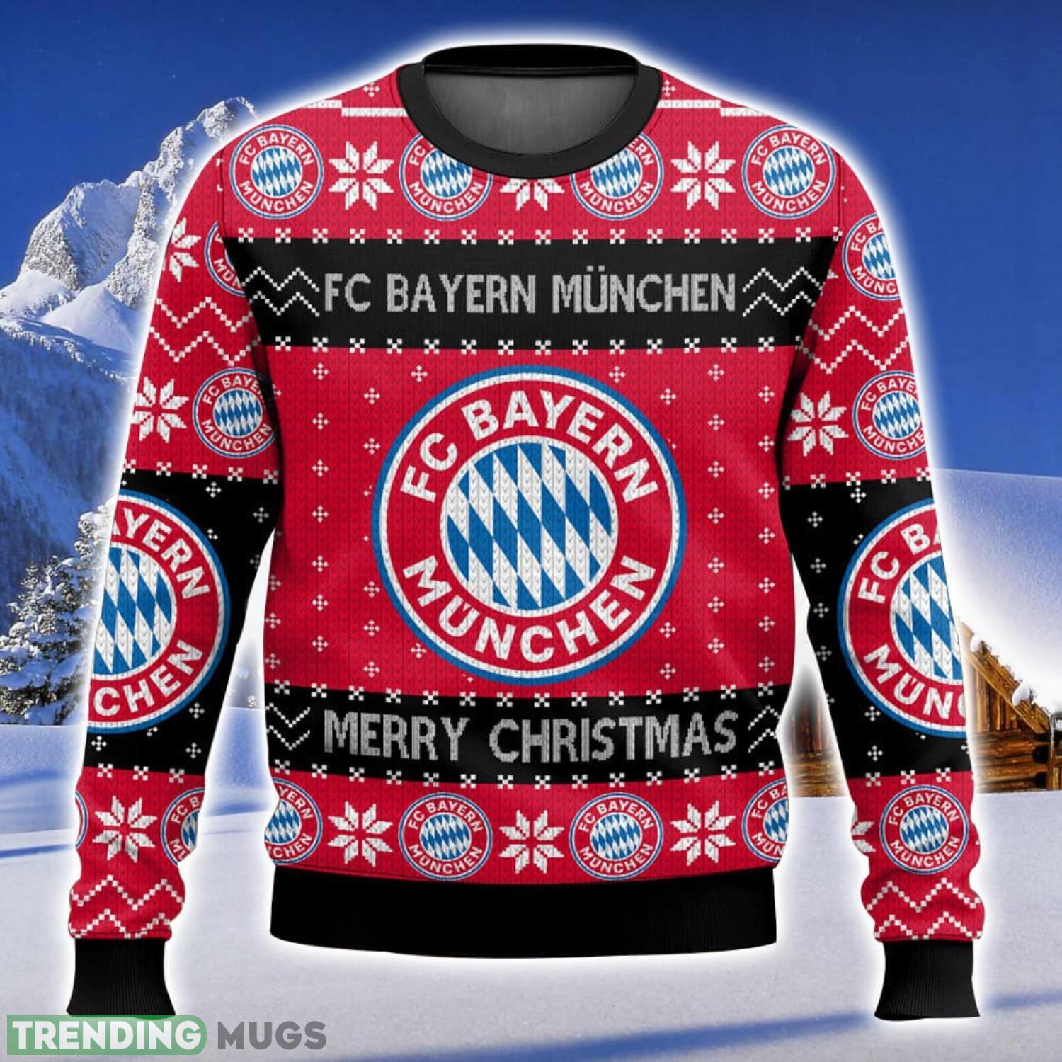 Bundesliga FC Bayern Munchen Nice Gift Ugly Christmas Sweater Christmas Gift 3D printed Sweater Product Photo 1 Bundesliga FC Bayern Munchen Nice Gift Ugly Christmas Sweater Christmas Gift 3D printed Sweater Product Photo 1