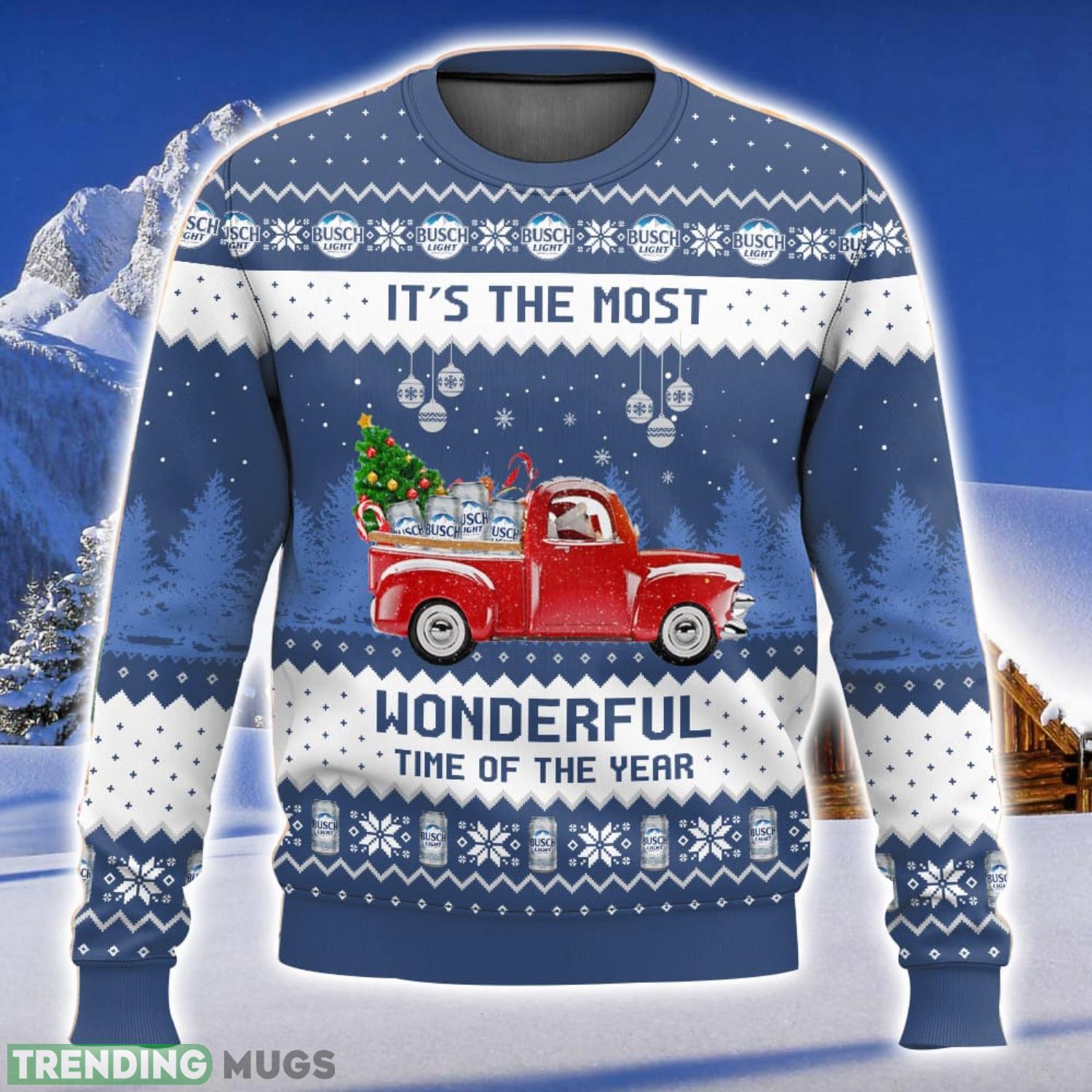 Busch Light It’s The Most Wonderful Time For A Beer Nice Gift Ugly Christmas Sweater Product Photo 1 Busch Light It’s The Most Wonderful Time For A Beer Nice Gift Ugly Christmas Sweater Product Photo 1