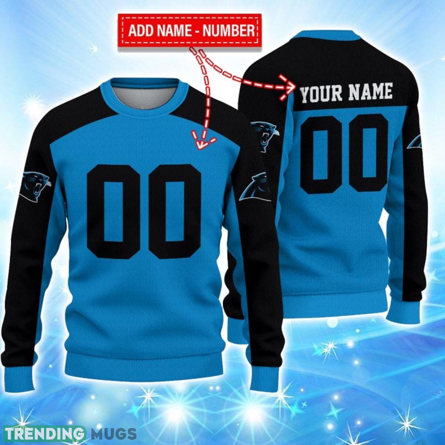 Carolina Panthers Limited Edition Knitted 3D Ugly Christmas Sweater Custom Name And Number Product Photo 1 Carolina Panthers Limited Edition Knitted 3D Ugly Christmas Sweater Custom Name And Number Product Photo 1