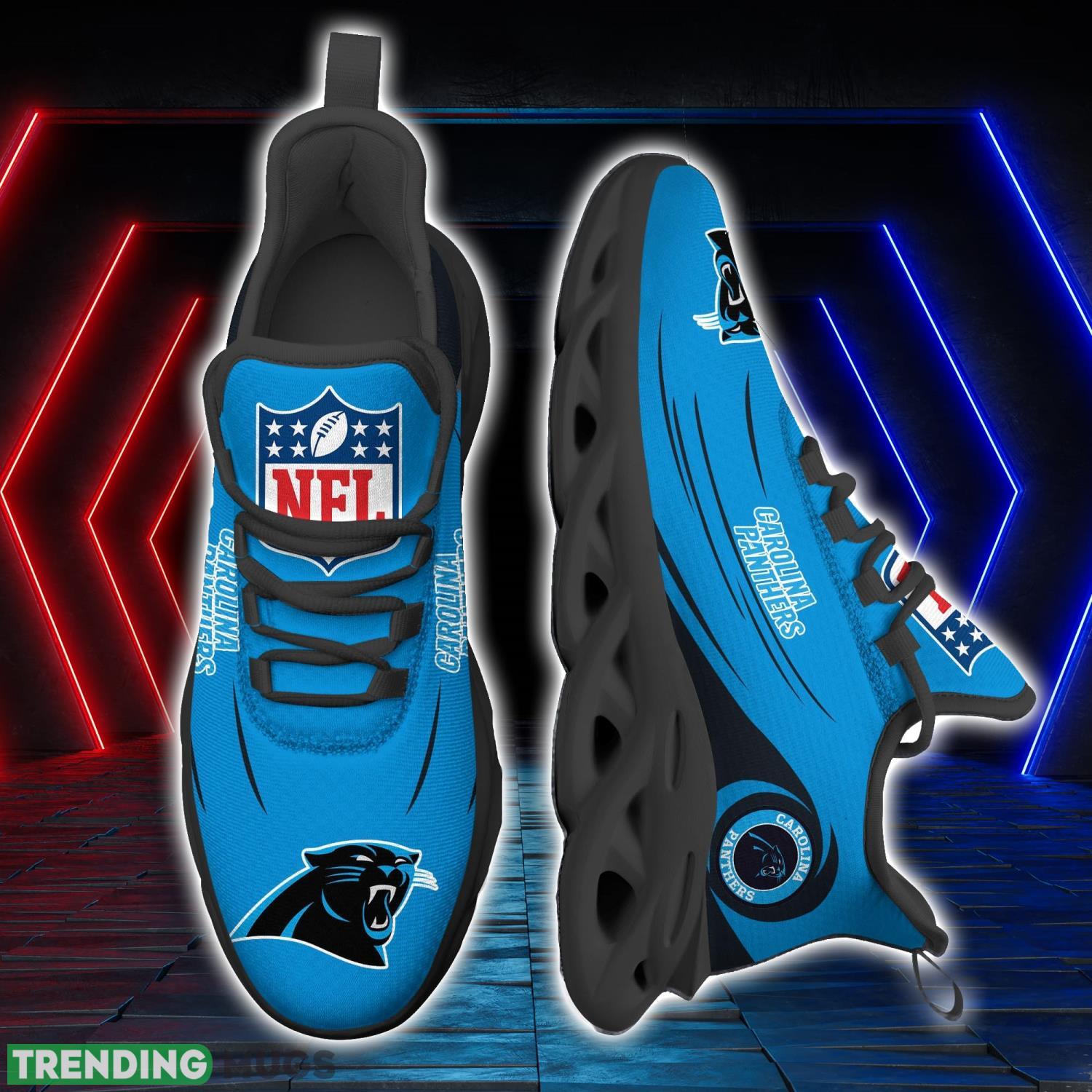 Carolina Panthers Shoes Limited Sneakers For Fans Men And Women Max Soul Shoes Product Photo 1
