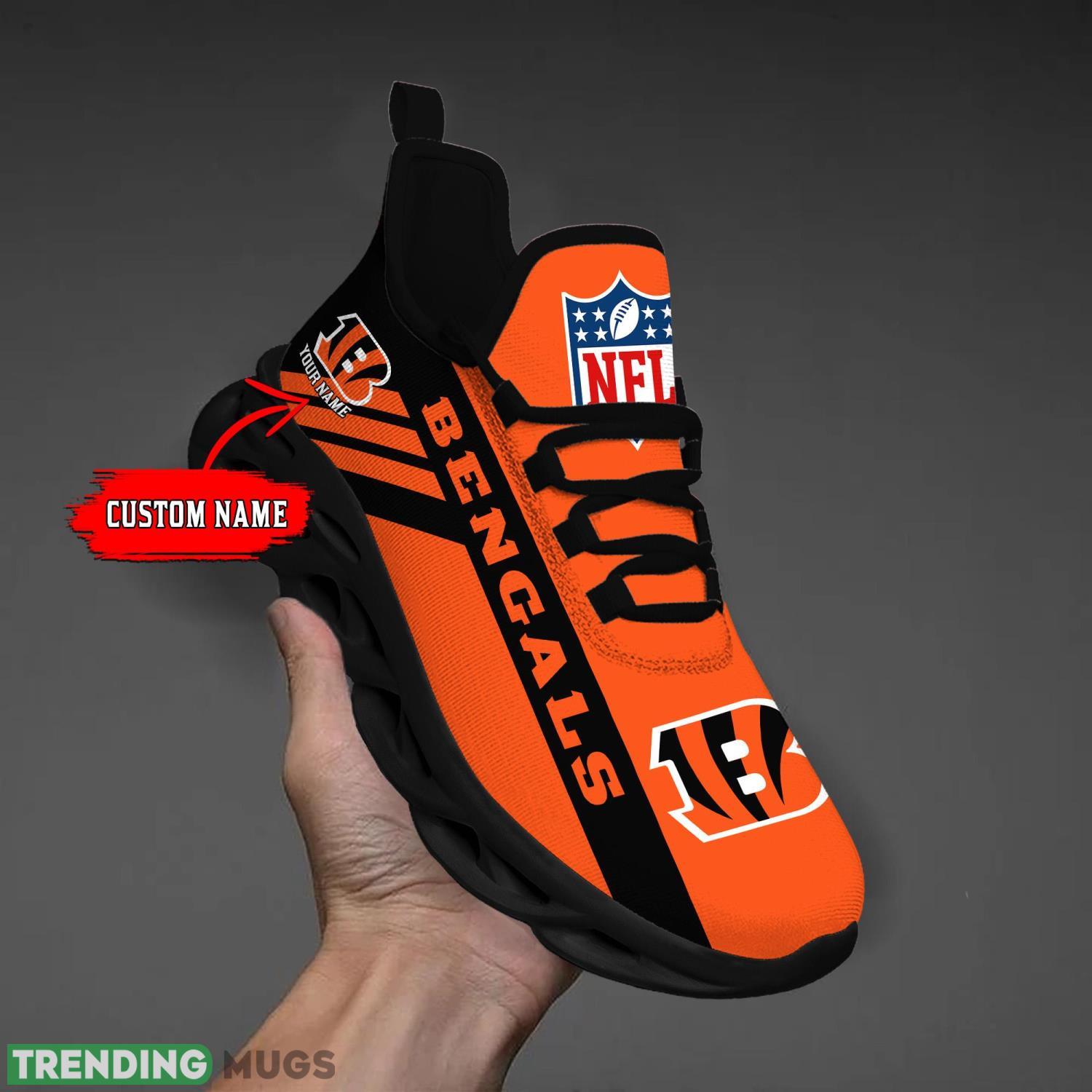 Cincinnati Bengals Sneakers For Fans Custom Name Max Soul Shoes Max Soul Cincinnati Bengals Sneakers For Fans Custom Name Max Soul Shoes Max Soul