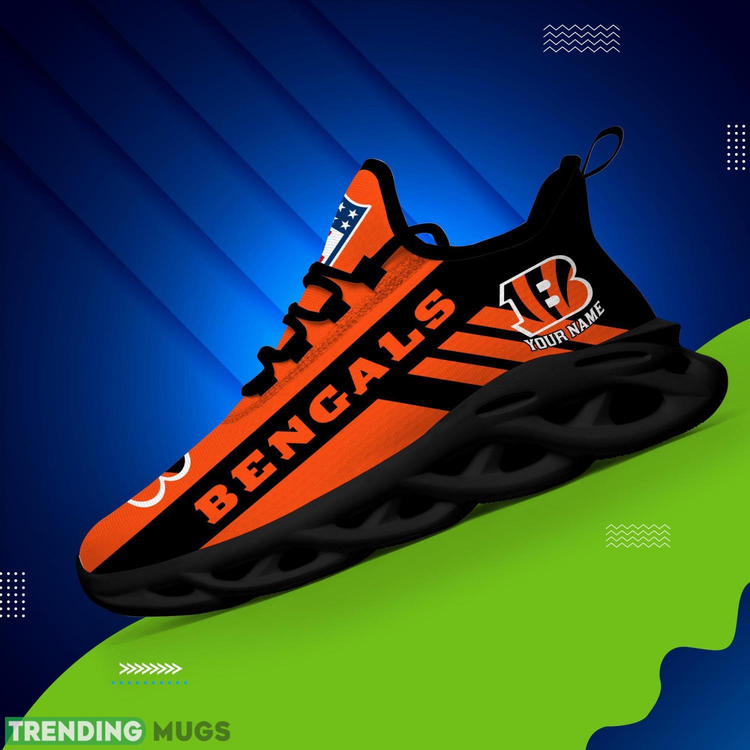 Cincinnati Bengals Sneakers For Fans Custom Name Max Soul Shoes Max Soul Cincinnati Bengals Sneakers For Fans Custom Name Max Soul Shoes Max Soul
